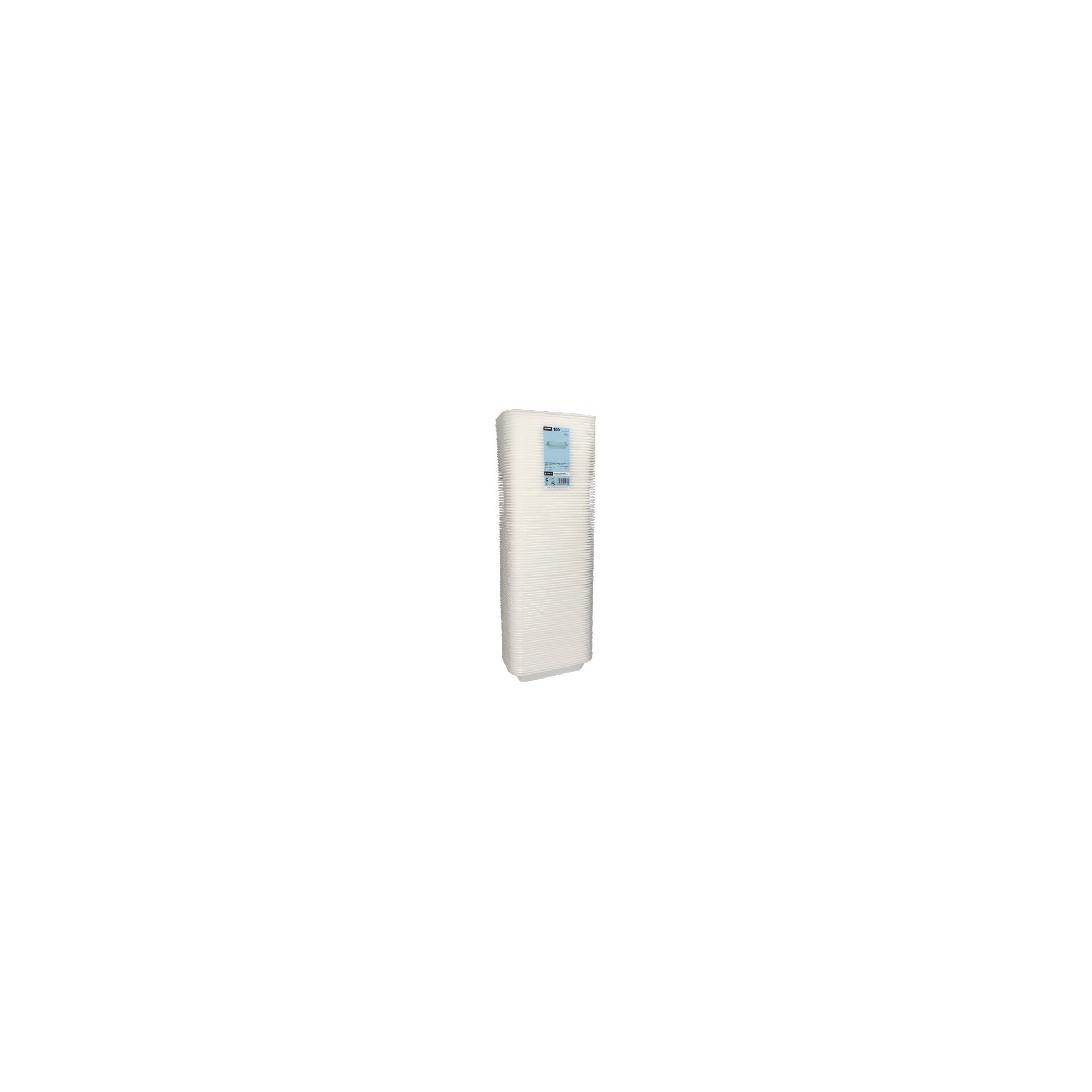 Siegelschalen, XPS 750 ml 4,2 cm x 15 cm x 24 cm weiss laminiert Siegelschalen, XPS 750 ml 4,2 cm x 15 cm x 24 cm weiss laminiert
