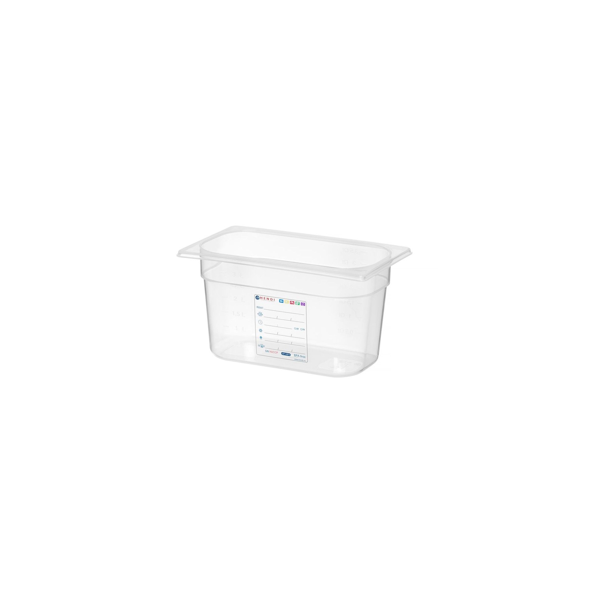 Gastronorm-Behälter 1/4, GN 1/4, 4L, Transparent, 265x162x(H)150mm Gastronorm-Behälter 1/4, GN 1/4, 4L, Transparent, 265x162x(H)150mm