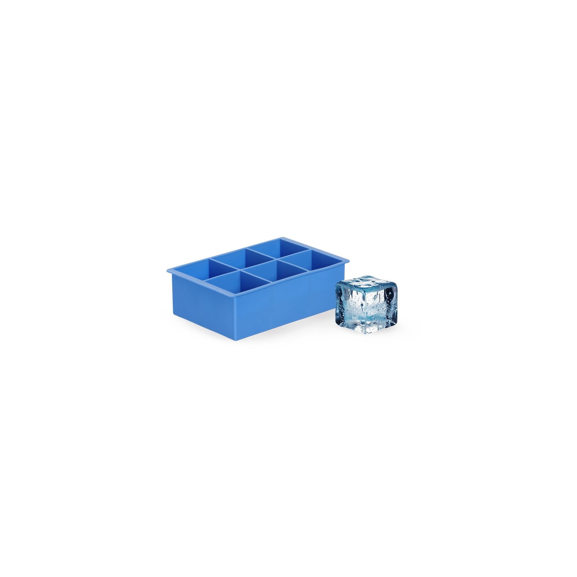 Eiswürfelform, XL-Würfel, BarUp, Blau, 170x110x(H)52mm