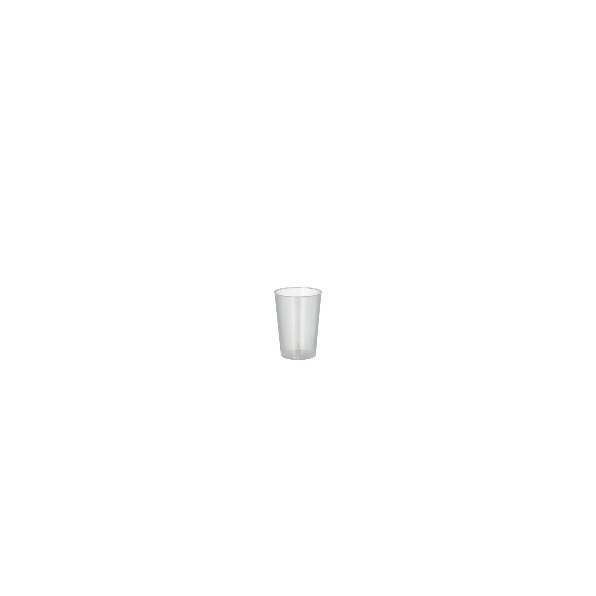 Mehrweg-Trinkbecher PP 0,1 l Ø 5,2 cm · 7,4 cm transluzent Mehrweg-Trinkbecher PP 0,1 l Ø 5,2 cm · 7,4 cm transluzent