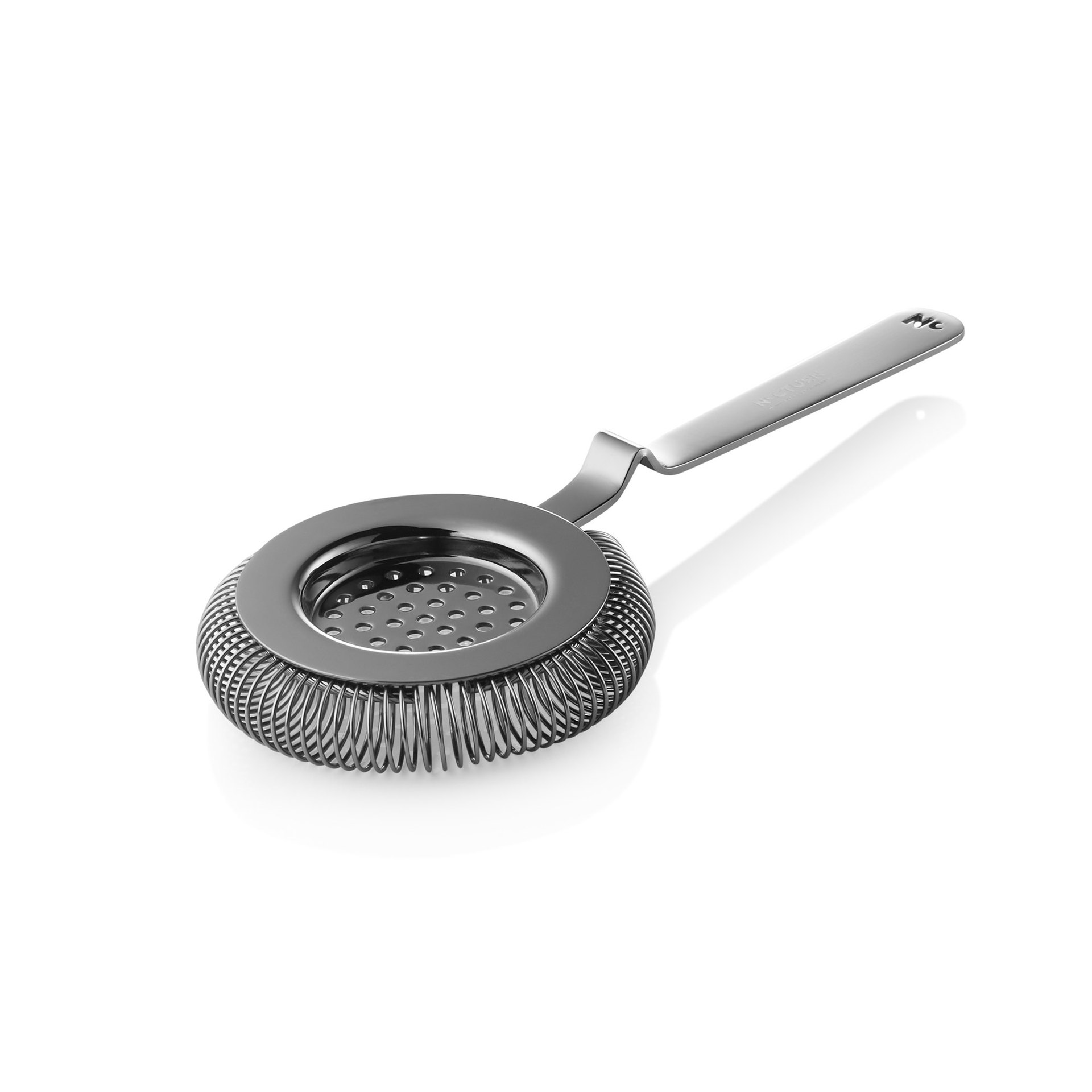 Barsieb NOCTURN mit Feder, Ø 8,5 cm, 20,5 cm, gun metal