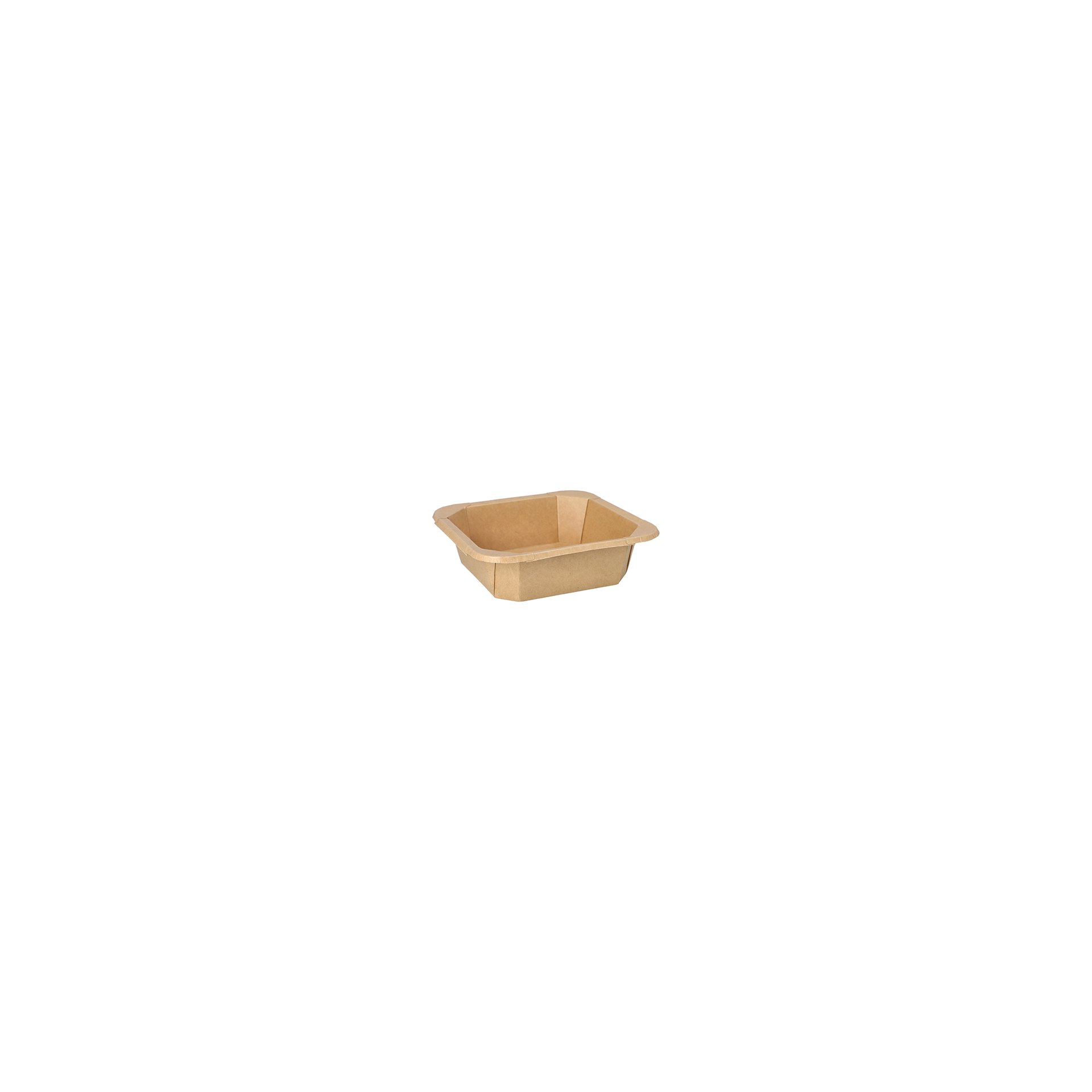 Lunchboxen, Pappe eckig 750 ml 4,7 cm x 16,2 cm x 16,2 cm braun