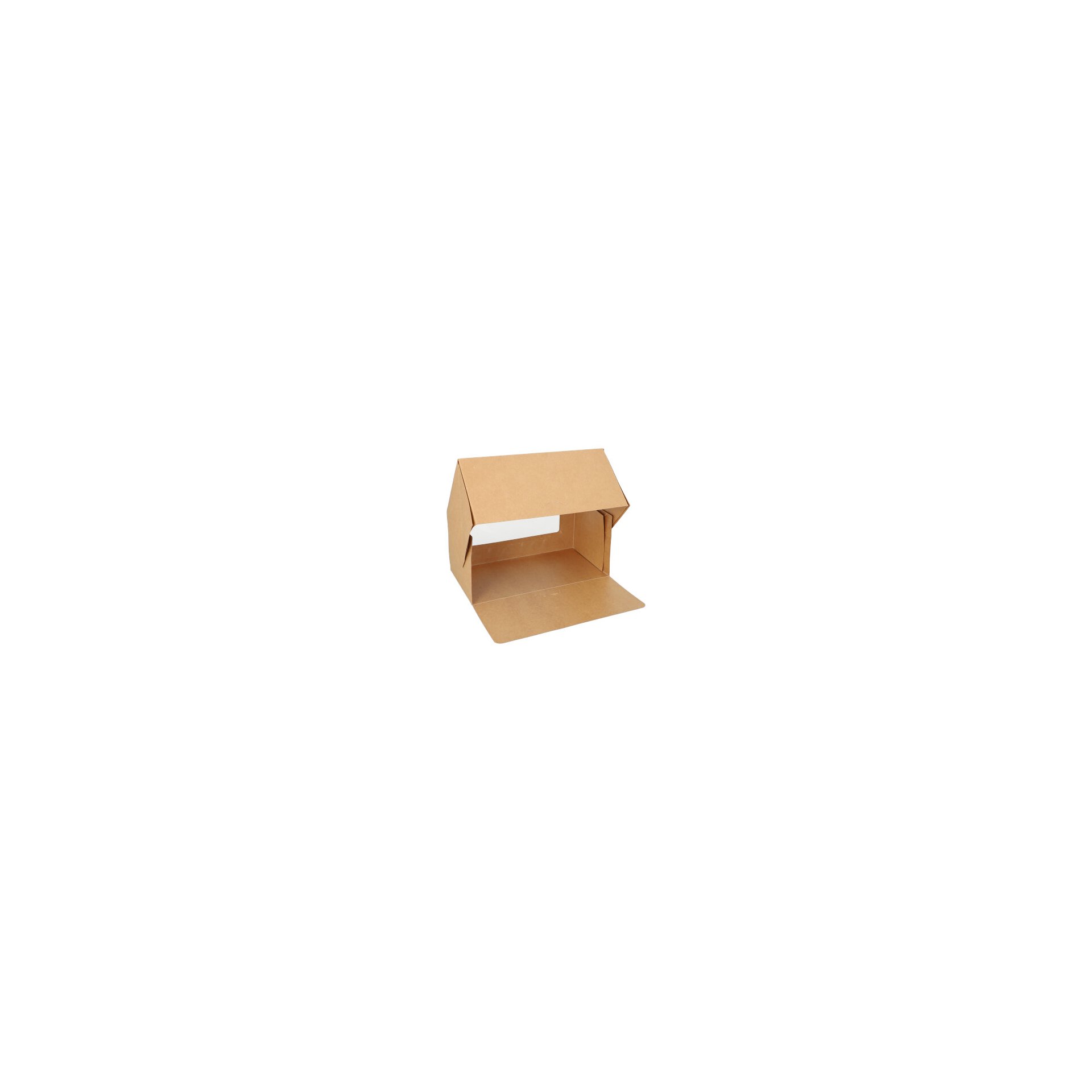 Tortenkartons mit Deckel eckig 10 cm x 22 cm x 12 cm mit Sichtfenster aus PLA