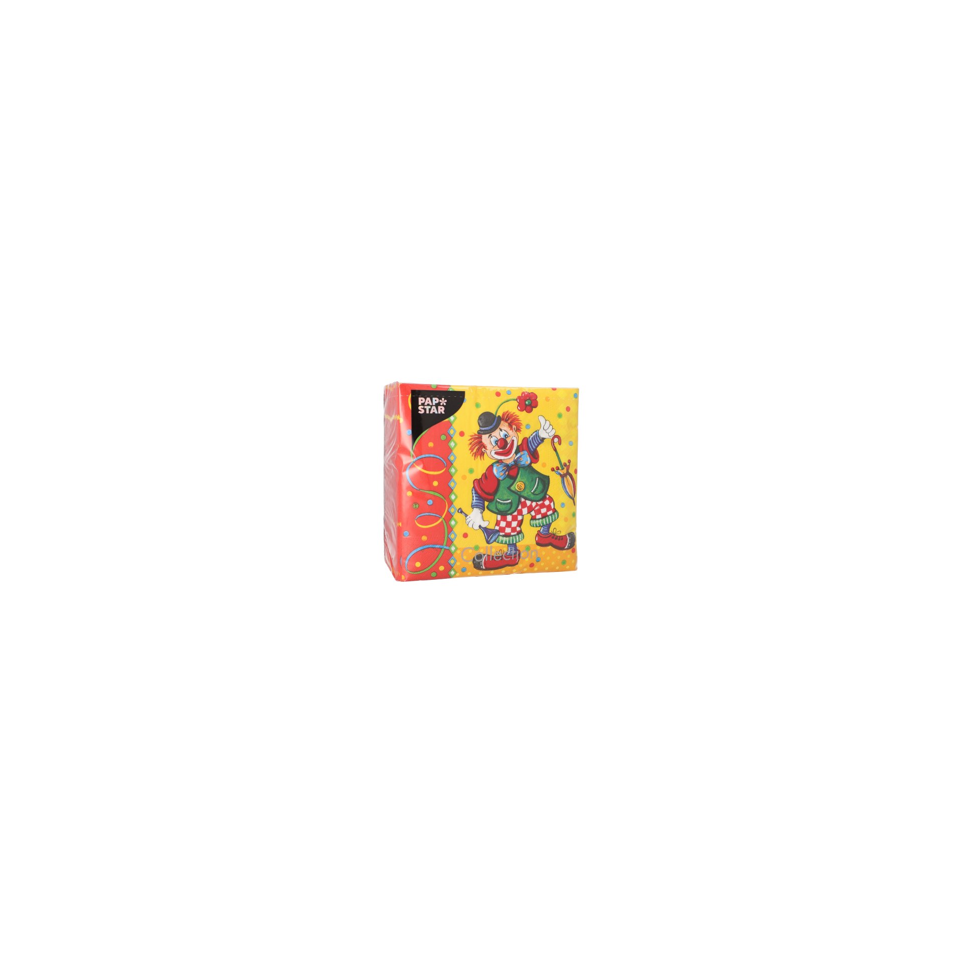 Servietten, 3-lagig 1/4-Falz 33 cm x 33 cm "Clown"