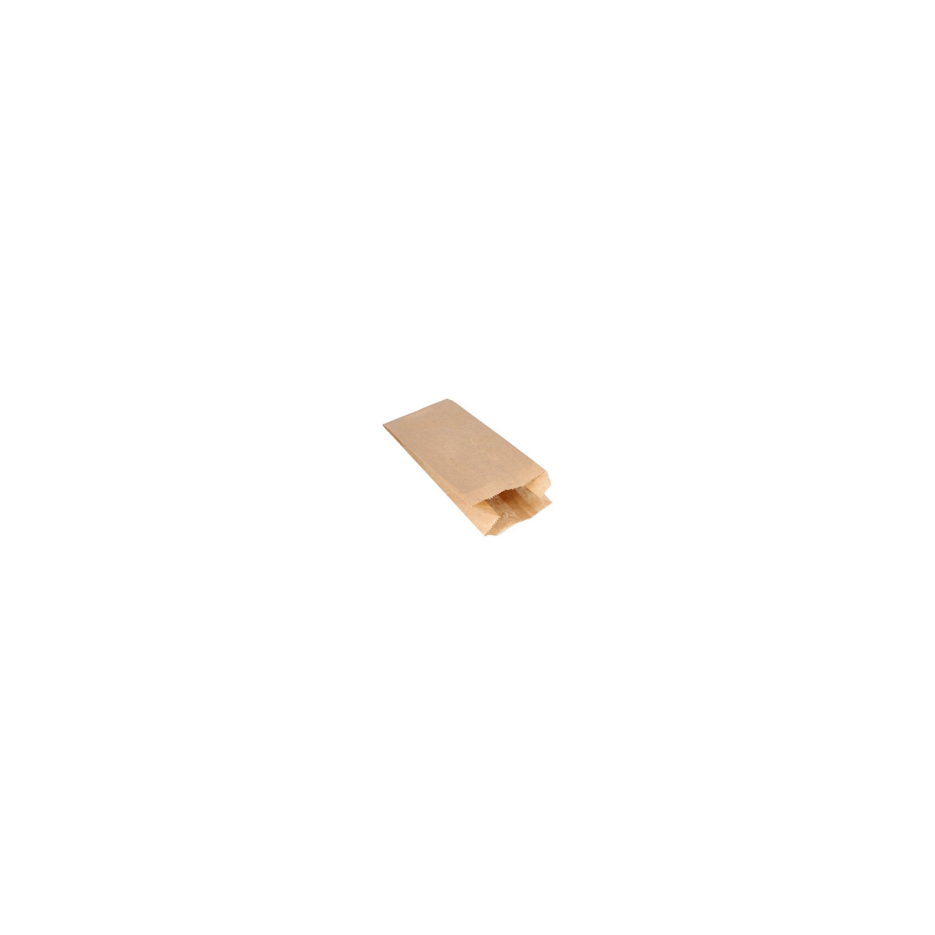 Papierfaltenbeutel gefädelt Kraftpapier 24 cm x 11 cm x 6 cm braun Füllinhalt 1 kg