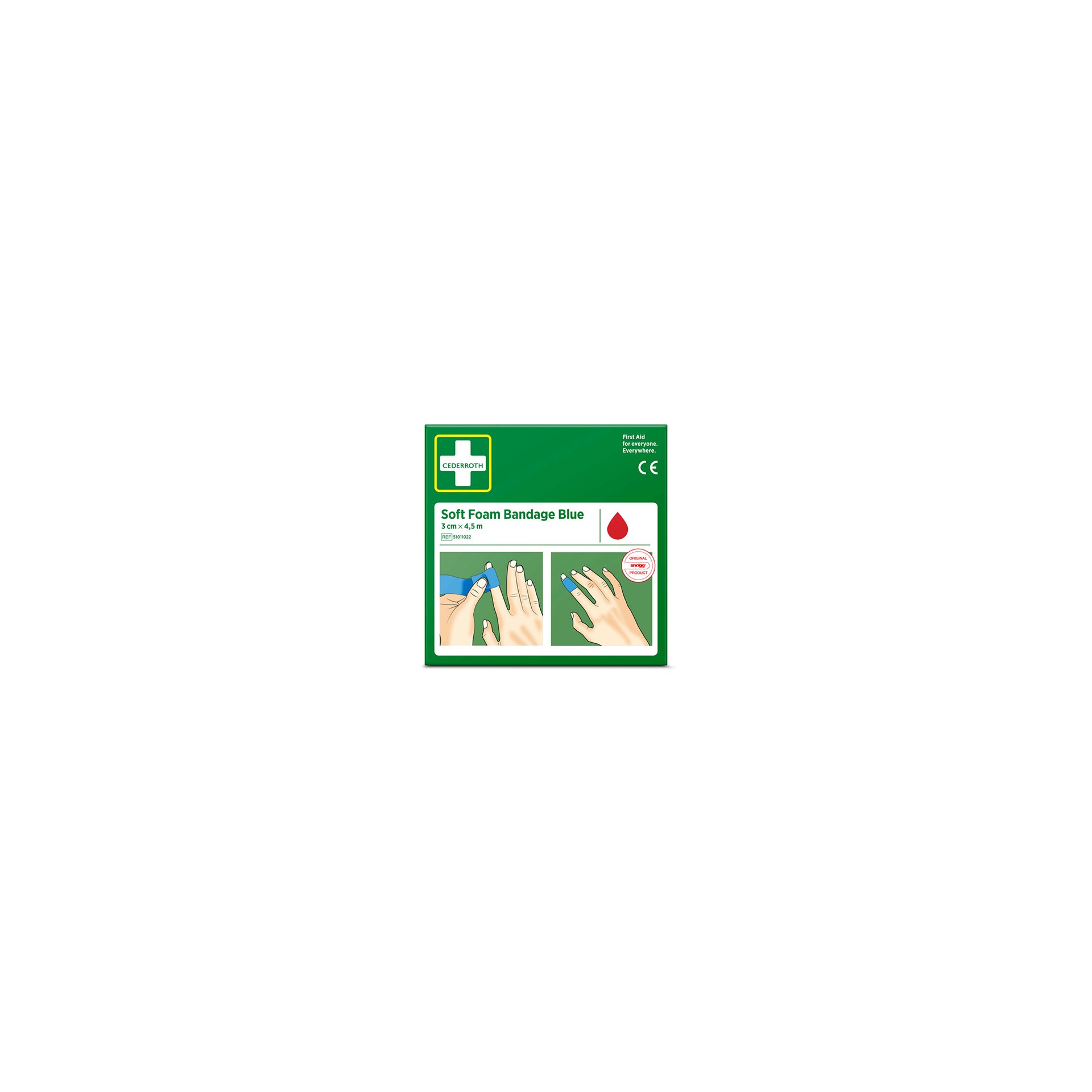 "Cederroth" Soft Foam Bandage 4,5 m x 3 cm blau , Refill "Cederroth" Soft Foam Bandage 4,5 m x 3 cm blau , Refill