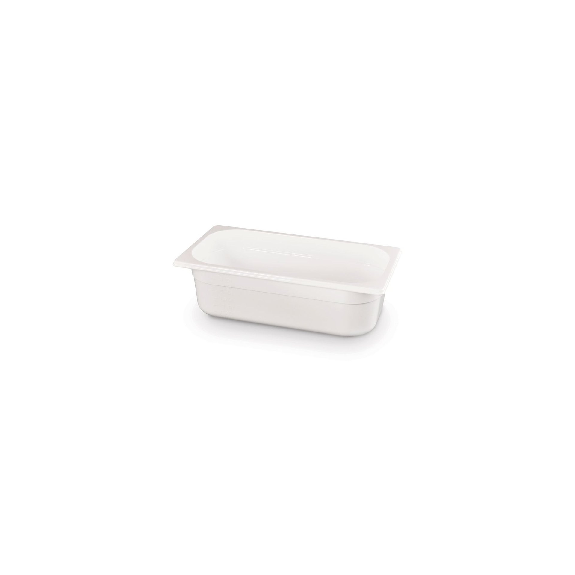 Gastronorm-Behälter 1/3, GN 1/3, 4L, Weiß, 325x176x(H)100mm Gastronorm-Behälter 1/3, GN 1/3, 4L, Weiß, 325x176x(H)100mm
