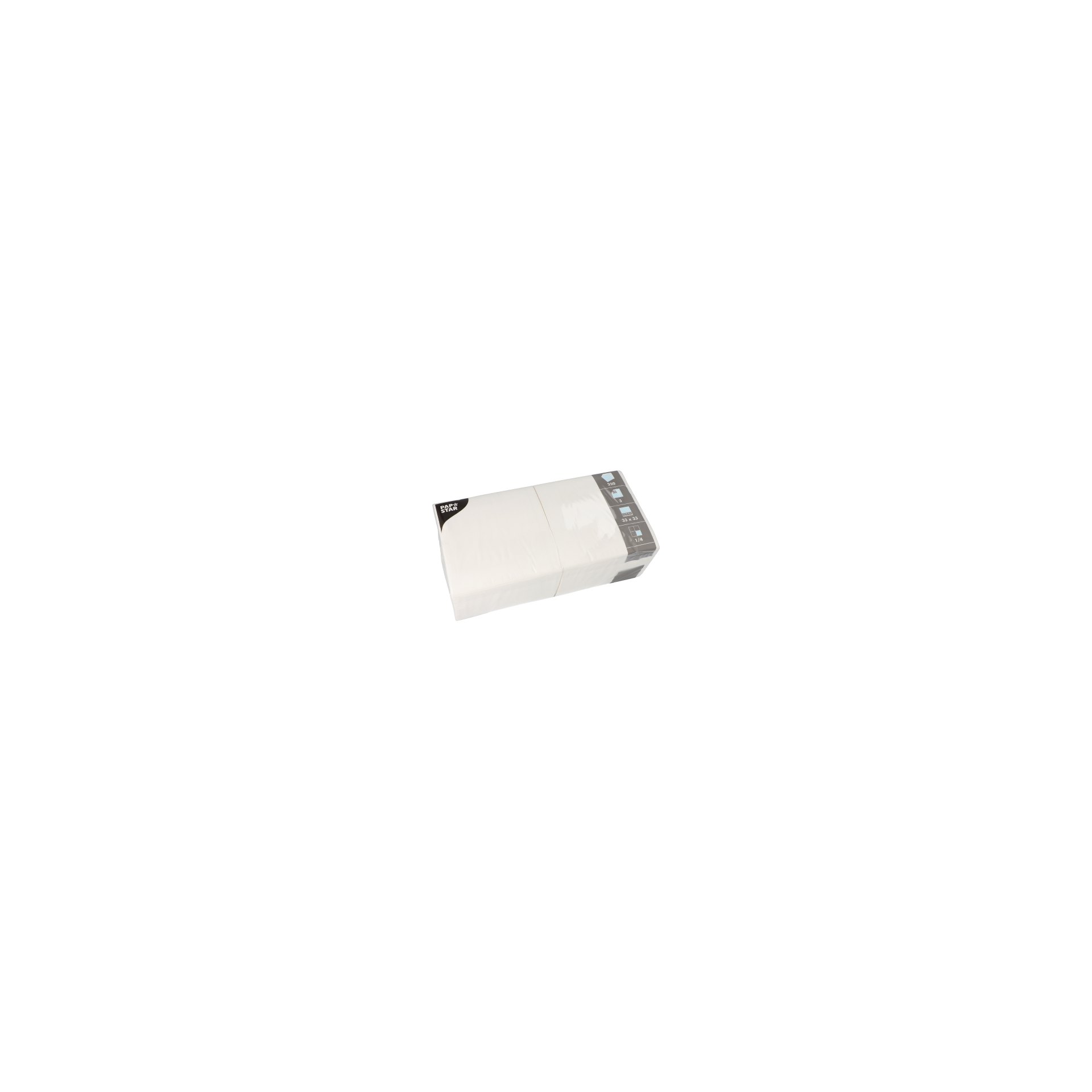 Servietten, 3-lagig 1/4-Falz 33 cm x 33 cm weiss