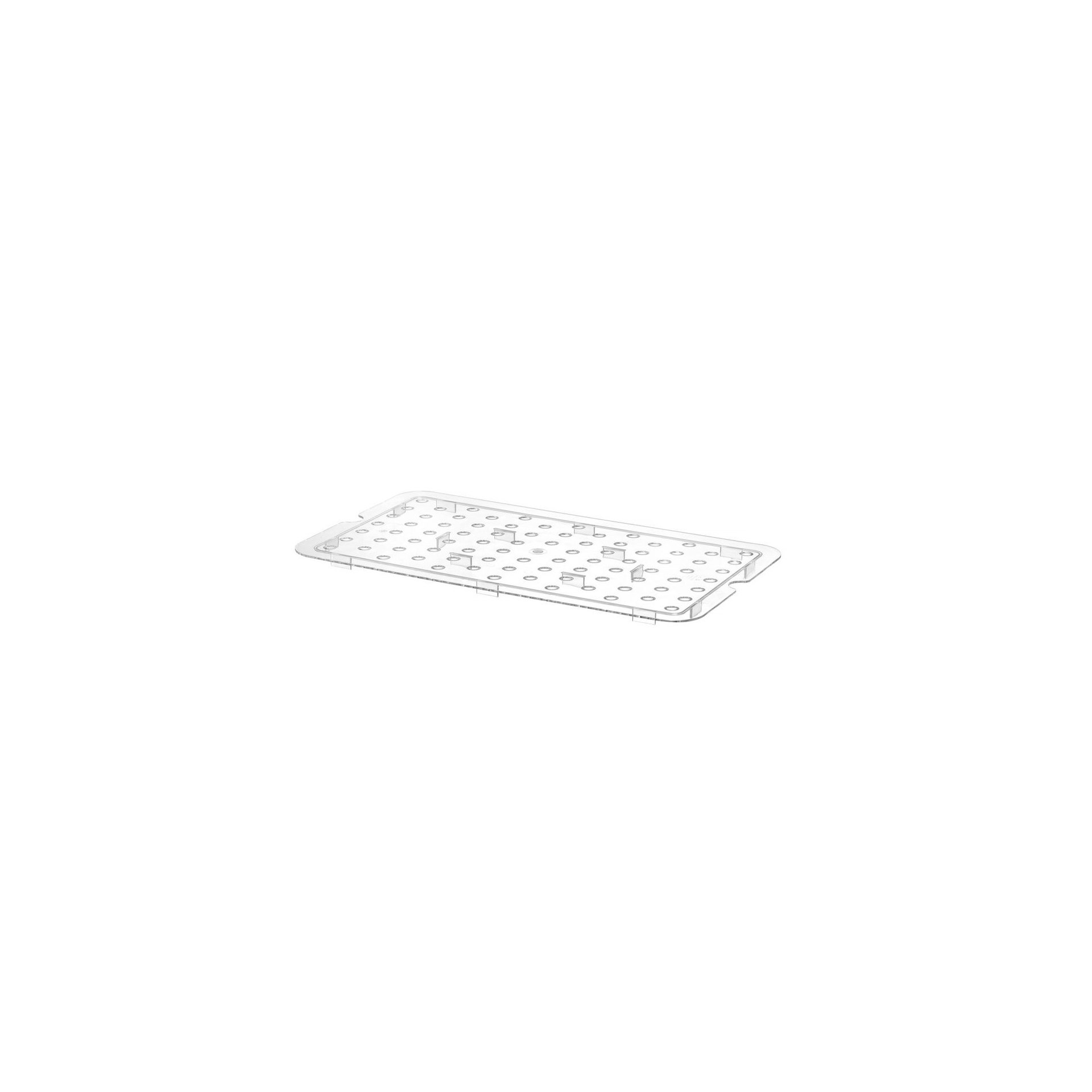 Perforiertes Abtropfgitter für Gastronorm-Behälter aus Polycarbonat, Profi Line, GN 1/1, Transparent, 467x263mm Perforiertes Abtropfgitter für Gastronorm-Behälter aus Polycarbonat, Profi Line, GN 1/1, Transparent, 467x263mm
