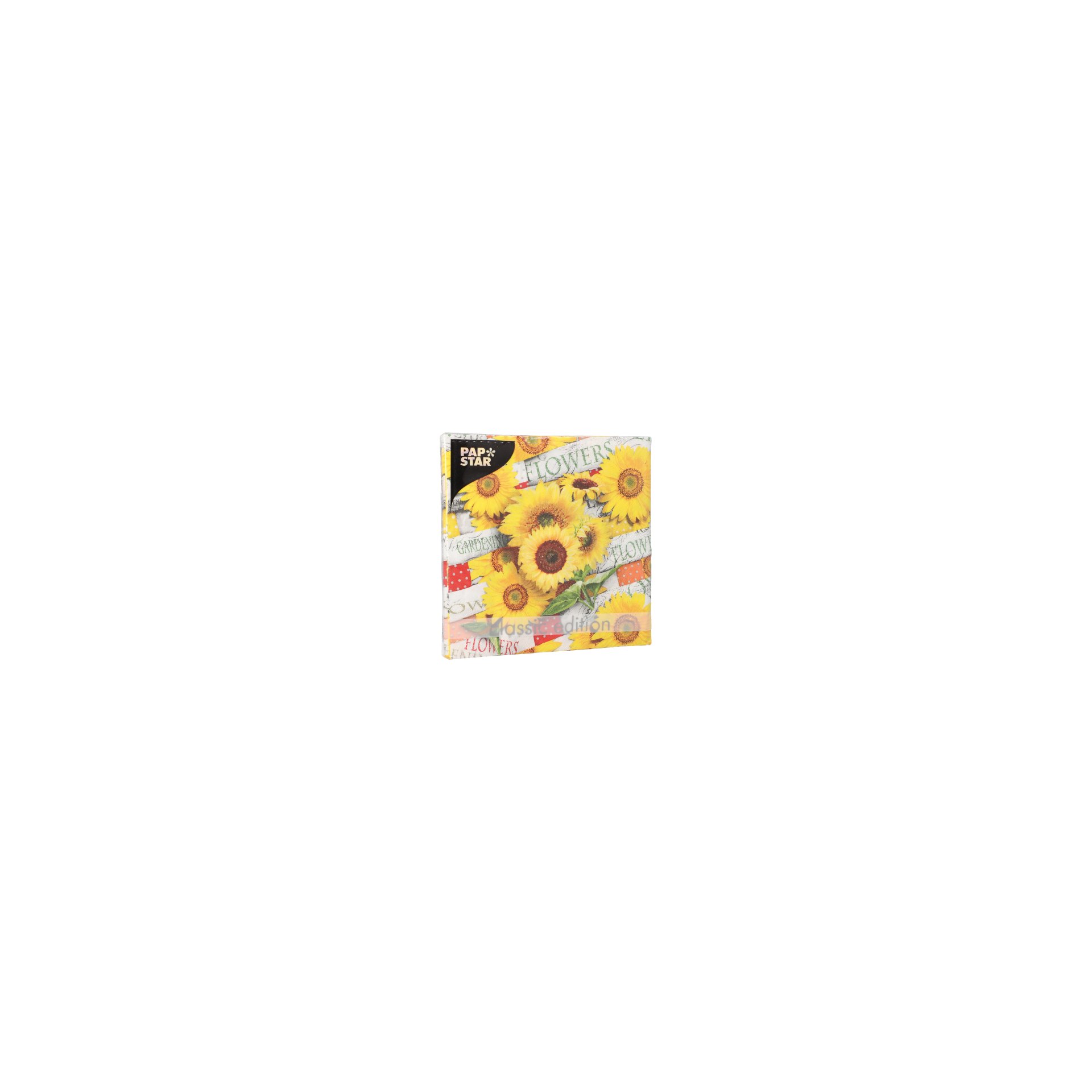 Servietten, 3-lagig 1/4-Falz 33 cm x 33 cm "Sunflower Field" Servietten, 3-lagig 1/4-Falz 33 cm x 33 cm "Sunflower Field"
