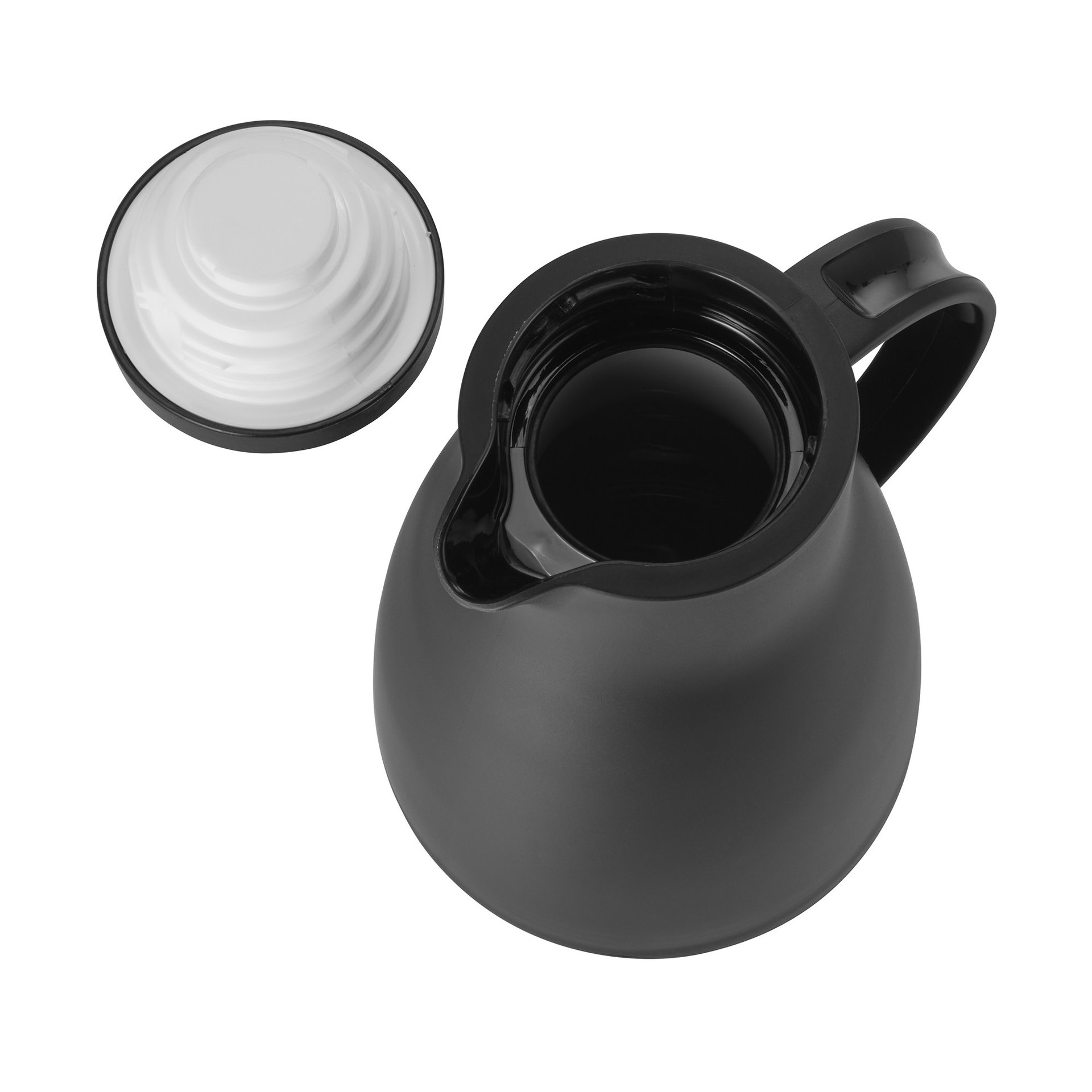 Isolierkanne, 0,7 ltr., Ø 12,5 cm, Höhe 19,5 cm, schwarz, Polypropylen Isolierkanne, 0,7 ltr., Ø 12,5 cm, Höhe 19,5 cm, schwarz, Polypropylen