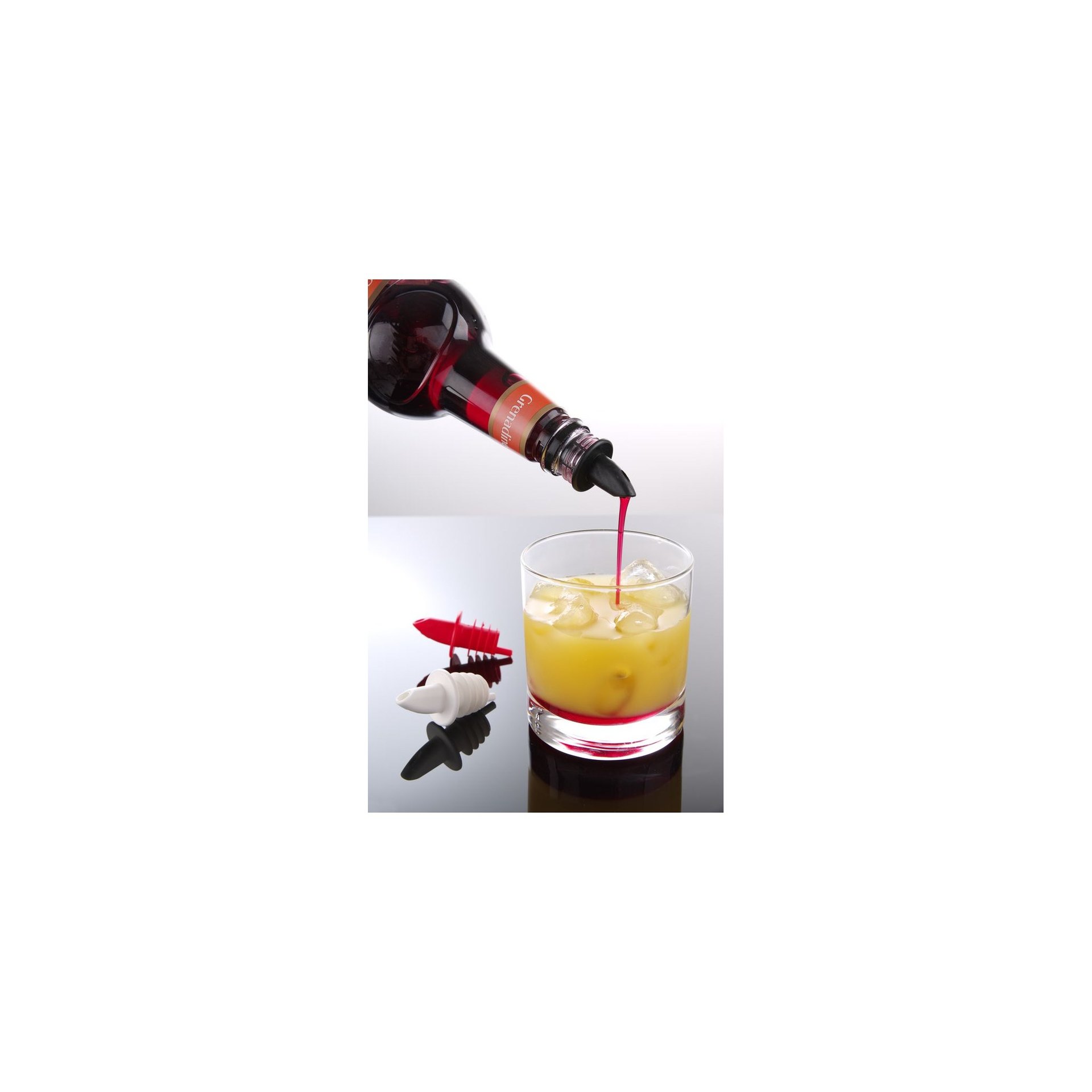 Freeflow-Ausgießer, BarUp, 2x schwarz, 2x weiß, 2x rot, Rot, 6 Stk Freeflow-Ausgießer, BarUp, 2x schwarz, 2x weiß, 2x rot, Rot, 6 Stk