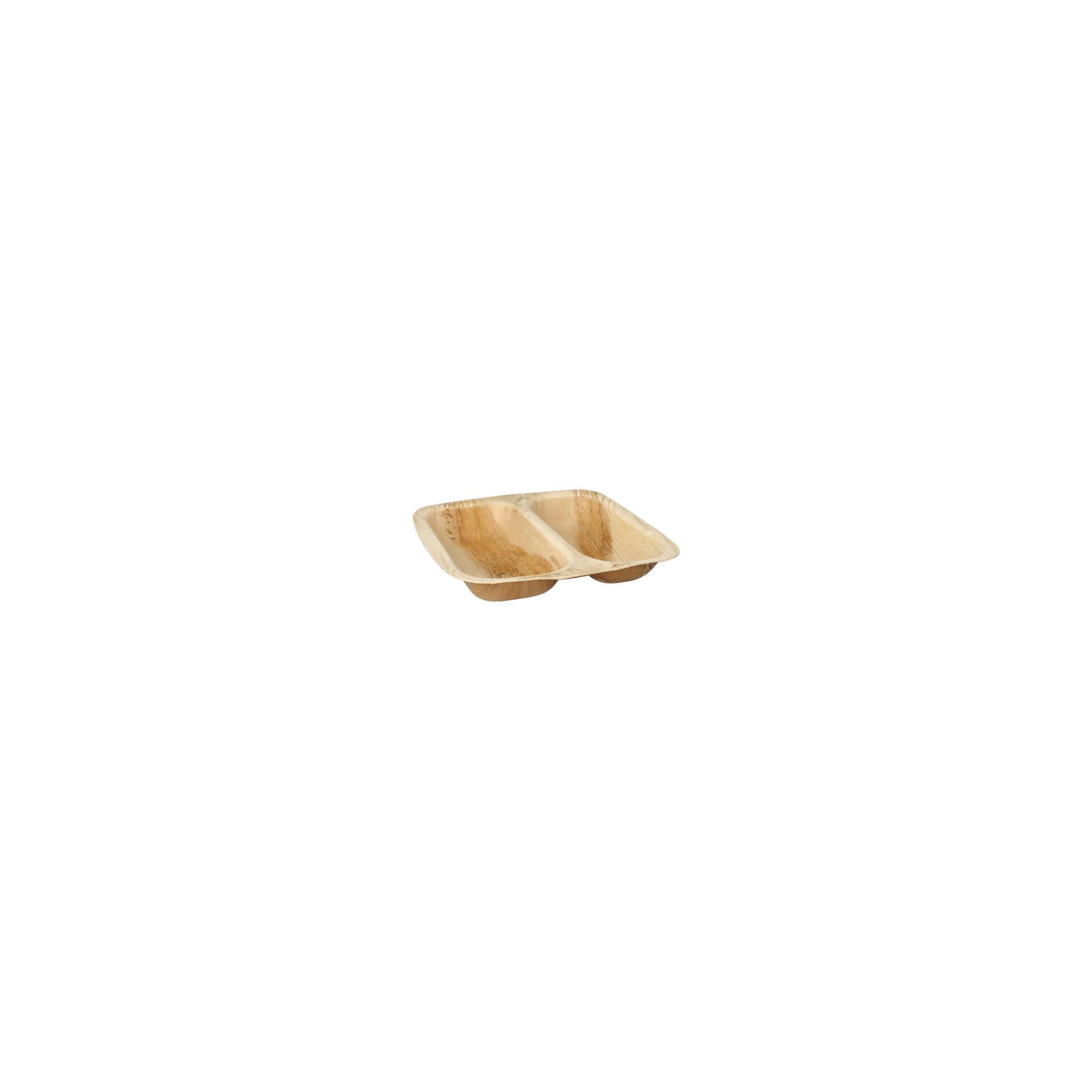 Siegelschalen Palmblatt "pure" eckig 700 ml 4 cm x 25 cm x 26 cm 2-geteilt