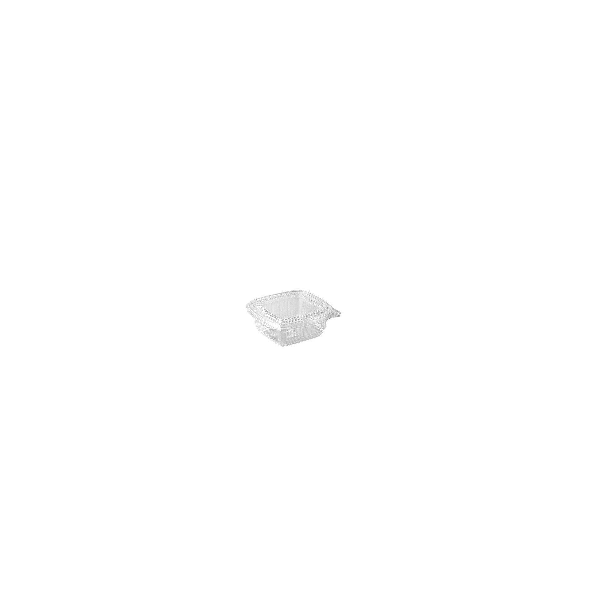 Verpackungsbecher mit Klappdeckeln, PP rechteckig 250 ml 4,4 cm x 11,5 cm x 12 cm transparent Verpackungsbecher mit Klappdeckeln, PP rechteckig 250 ml 4,4 cm x 11,5 cm x 12 cm transparent