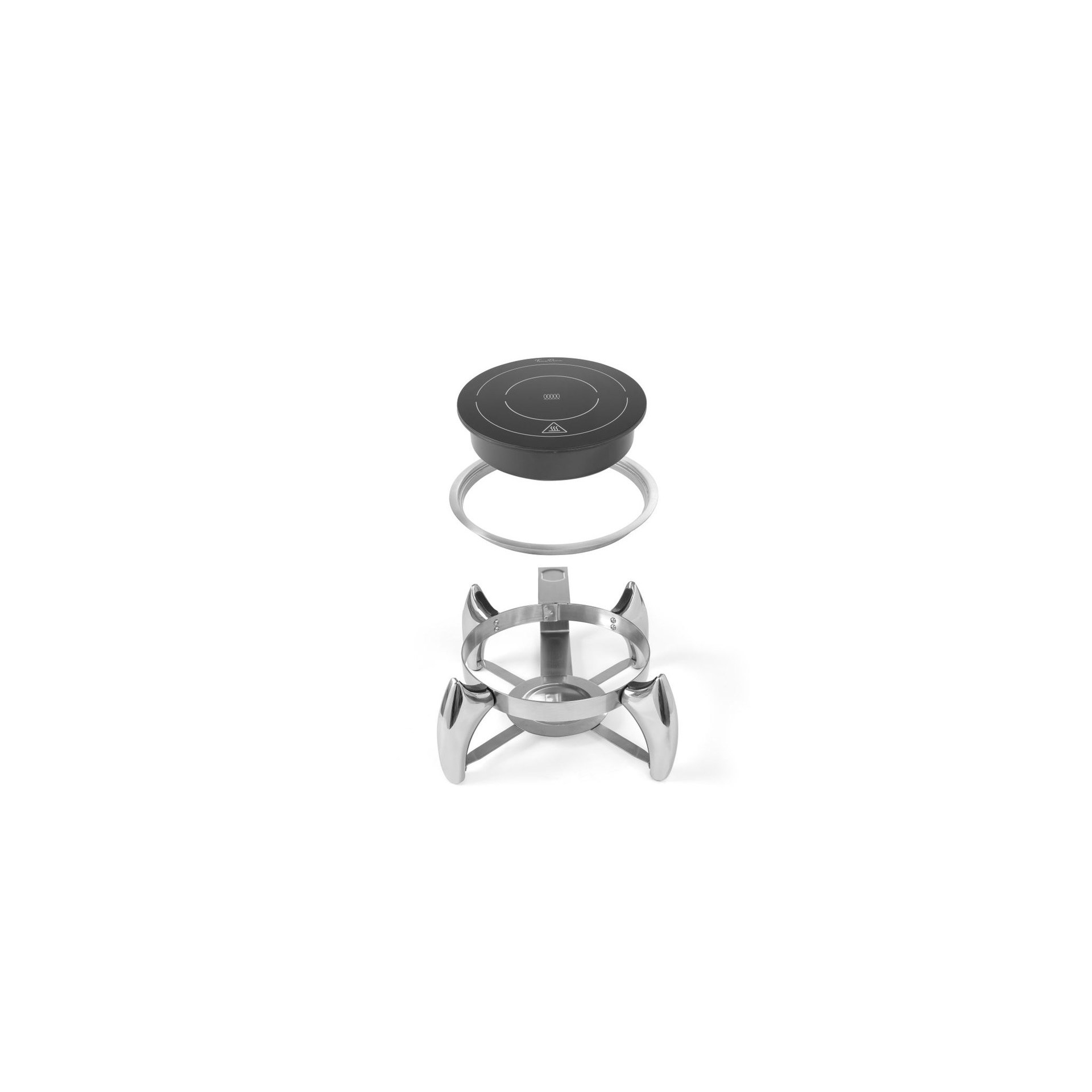 Induktionsheizplatte 800 W, Fine Dine, Schwarz, 230V/800W, ⌀245x(H)80mm Induktionsheizplatte 800 W, Fine Dine, Schwarz, 230V/800W, ⌀245x(H)80mm