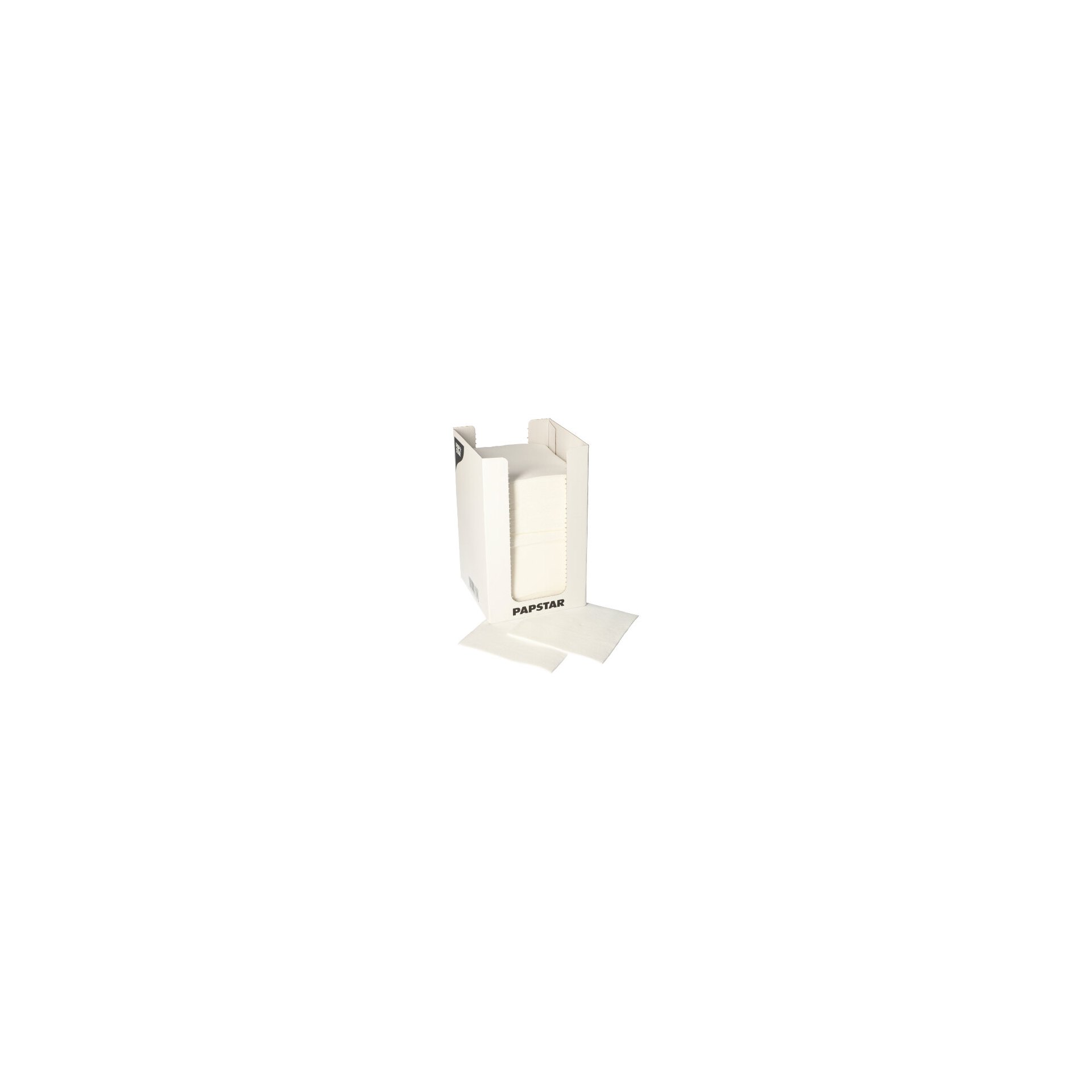 Servietten, 2-lagig "PUNTO" 1/4-Falz 20 cm x 20 cm weiss in Spenderbox Servietten, 2-lagig "PUNTO" 1/4-Falz 20 cm x 20 cm weiss in Spenderbox