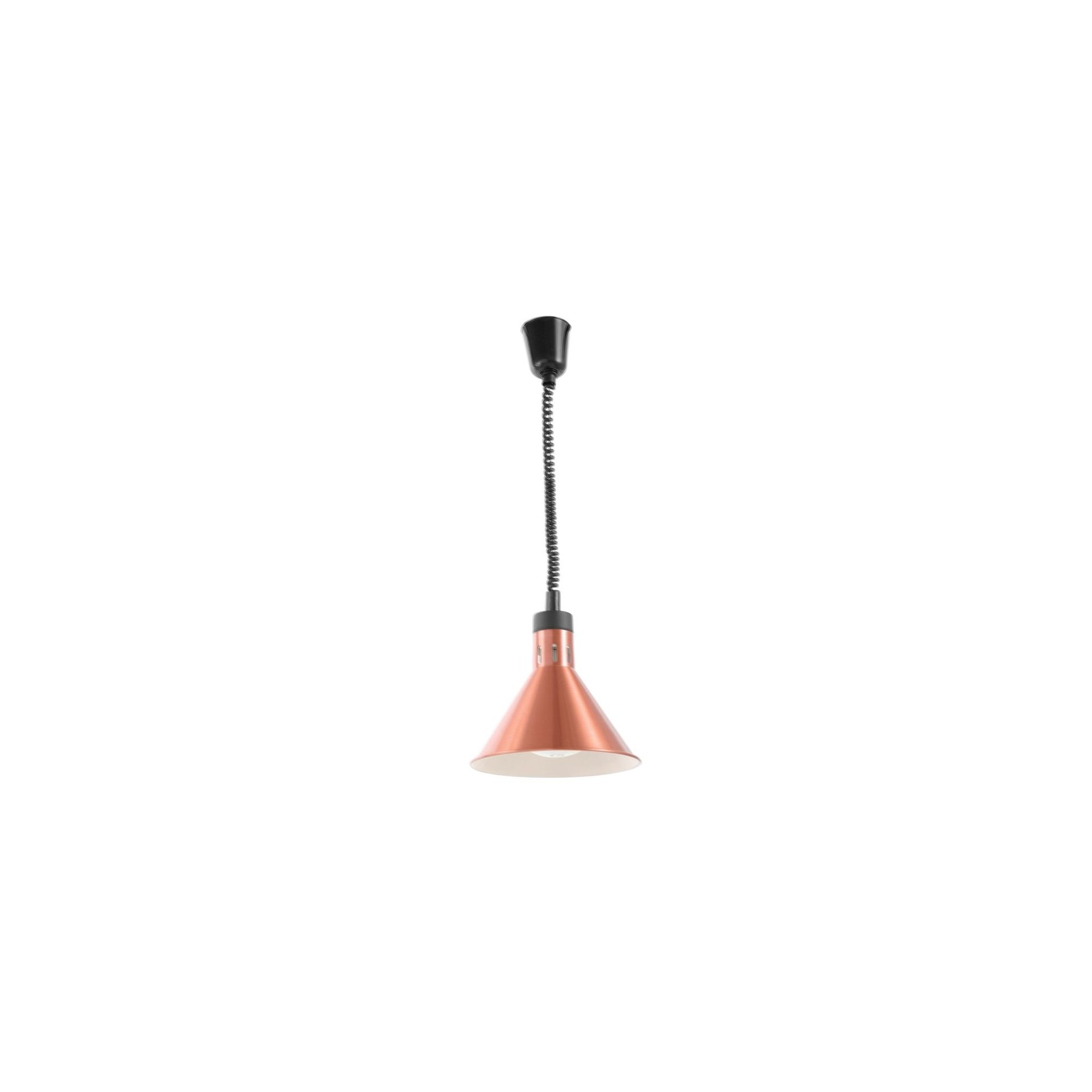 Höhenverstellbare Wärmelampe konisch, Kupfer, 230V/250W, ⌀275x(H)250mm