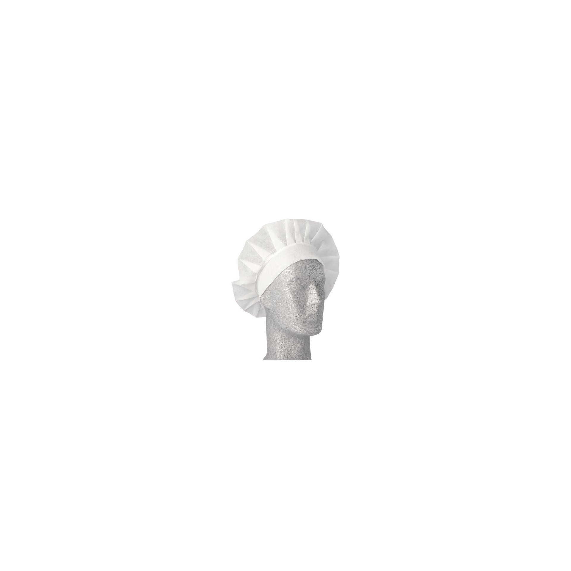 "WORK-INN/-PS" Kochmützen, Vlies Ø 30 cm · 17 cm weiss "France"