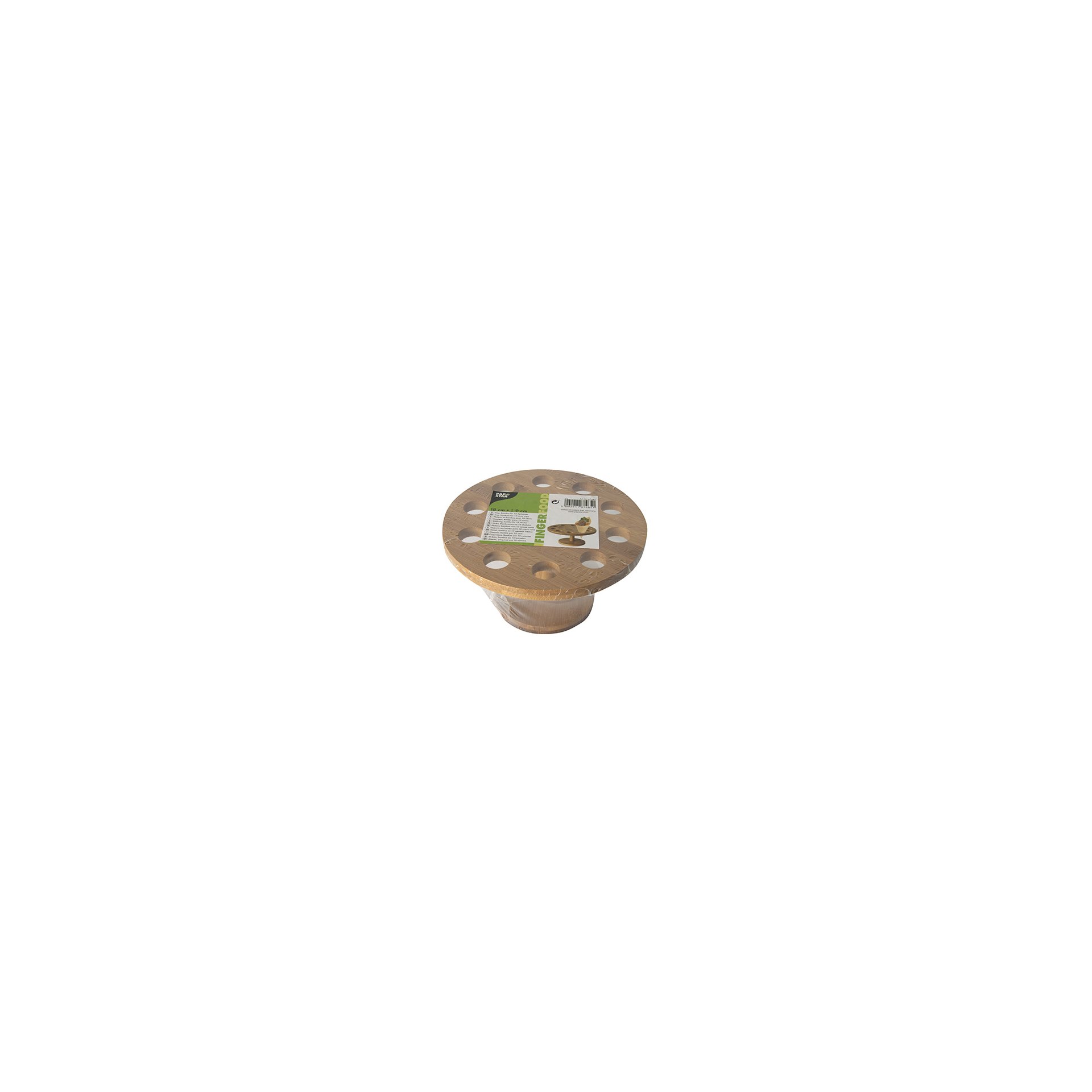 Tray, Bambus "pure" rund Ø 18 cm · 9 cm für 10 Spitztüten