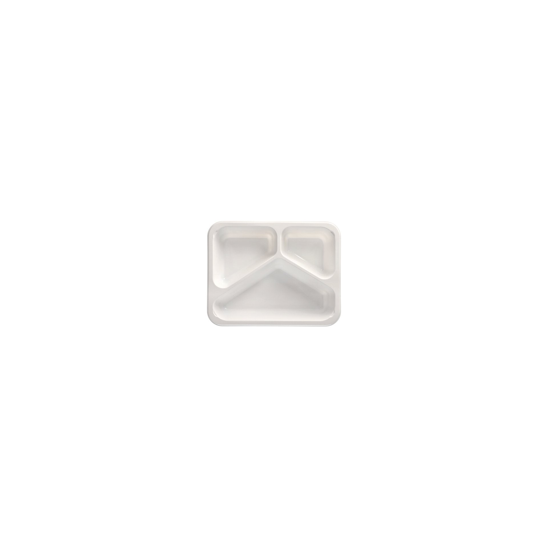 Mikrowellenschalen, PP 3-geteilt 1095 ml 4,9 cm x 22,7 cm x 17,8 cm weiss