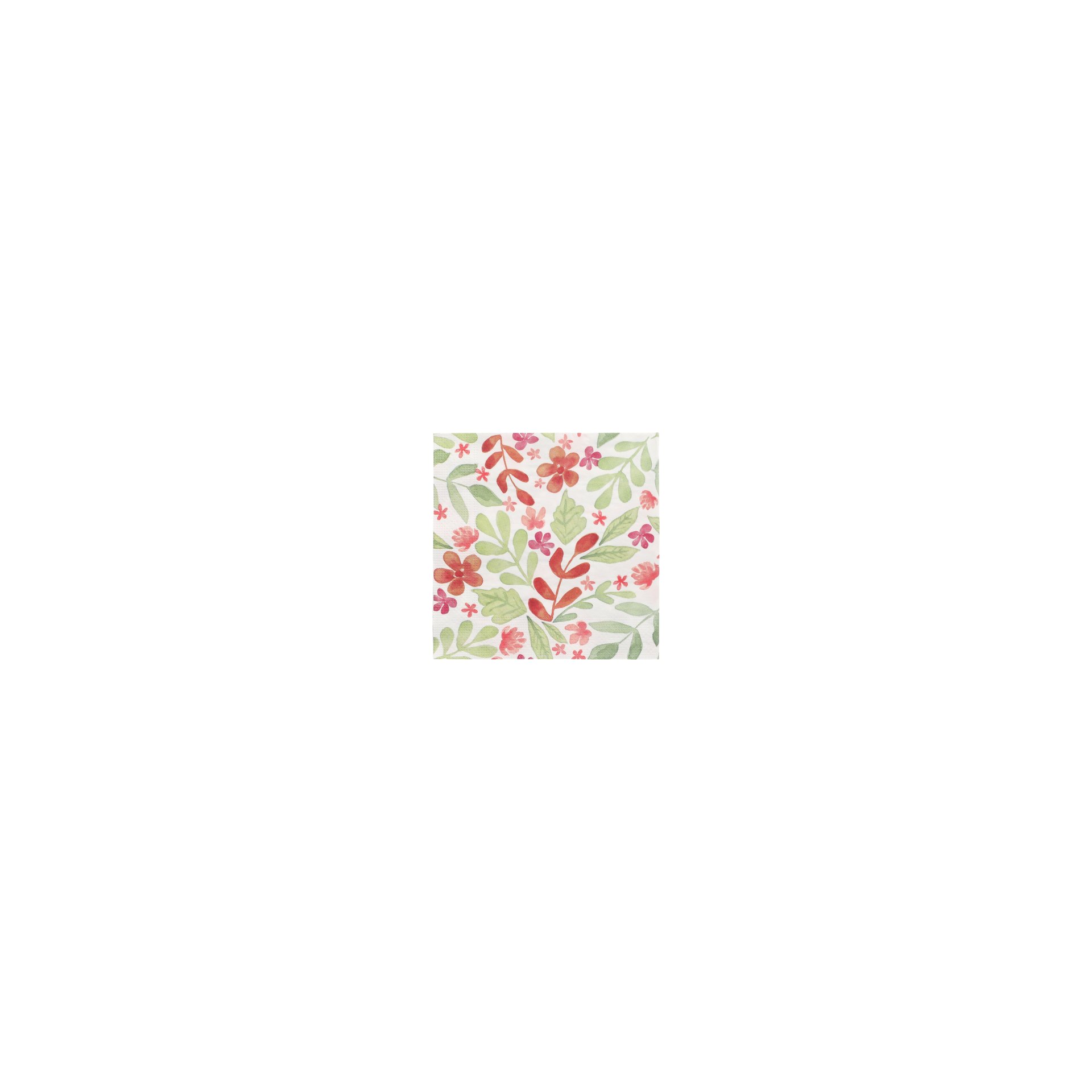 Servietten, 3-lagig 1/4-Falz 33 cm x 33 cm "Leaves and Flowers"