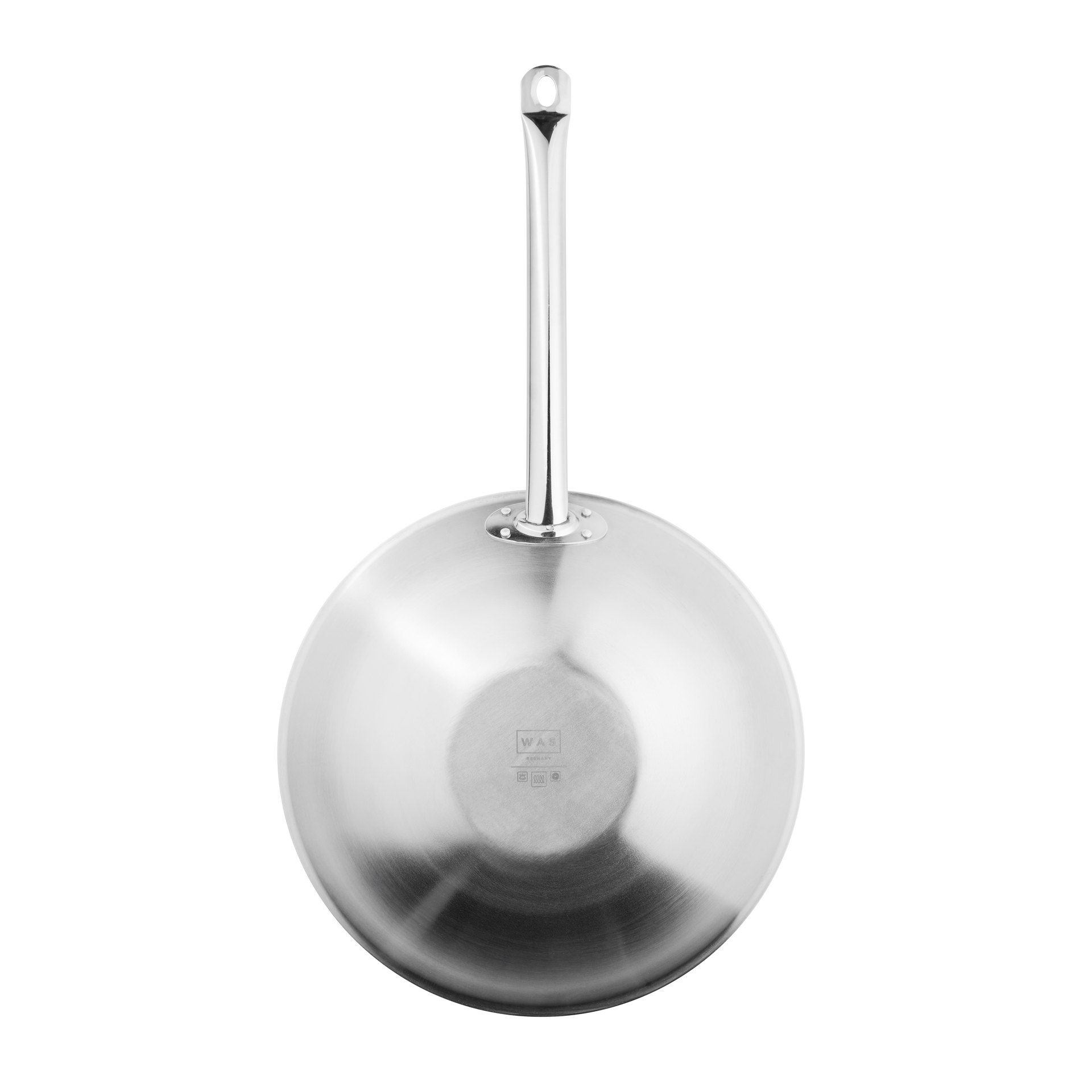 Wok mit Antihaftbeschichtung und abgeflachtem Boden, Ø 38 cm, Chromnickelstahl Wok mit Antihaftbeschichtung und abgeflachtem Boden, Ø 38 cm, Chromnickelstahl