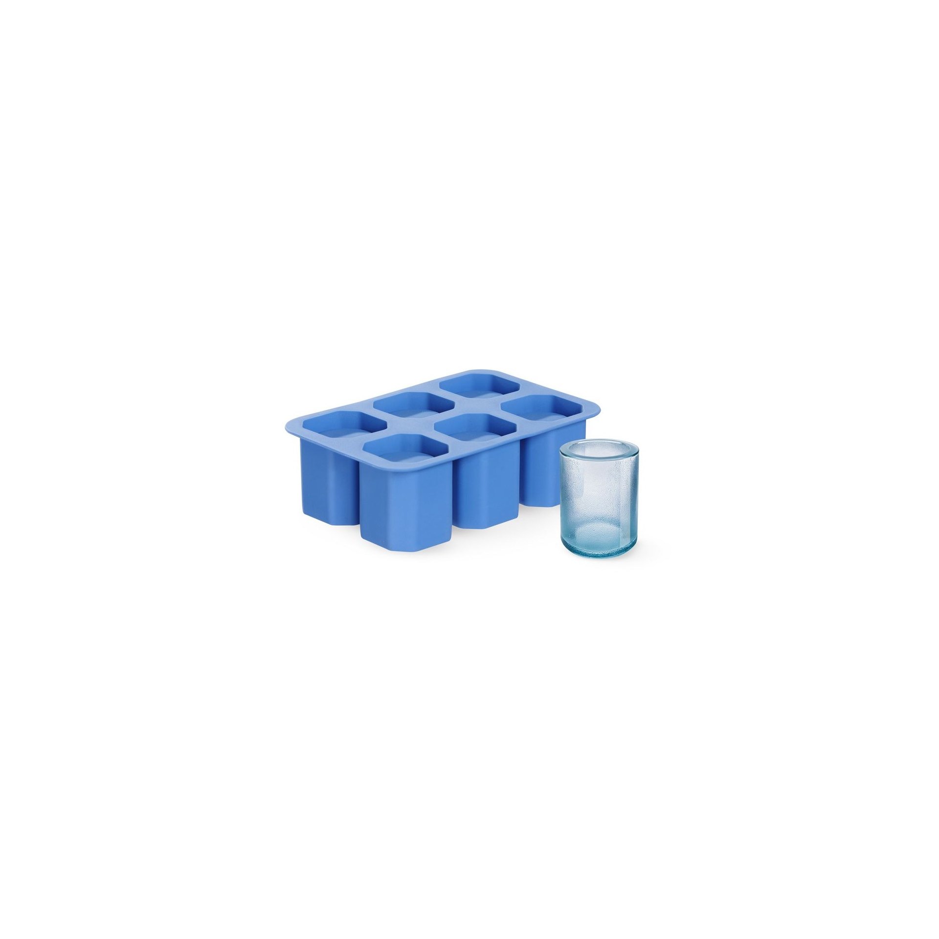 Eiswürfelform, Shotglas, BarUp, Blau, 125x190x(H)60mm