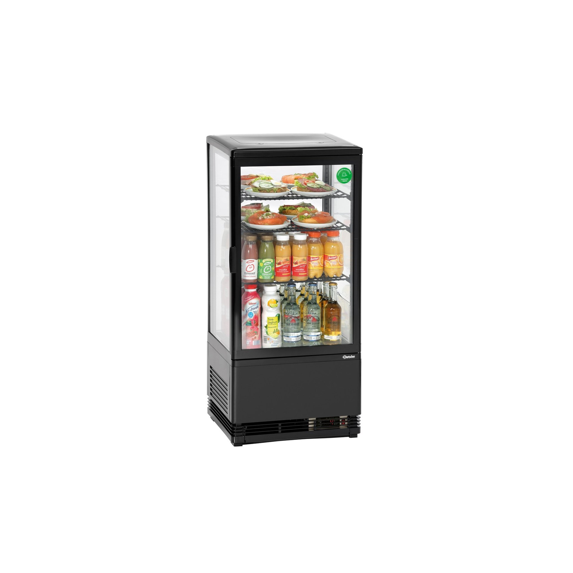 Mini-Kühlvitrine 78L, schwarz