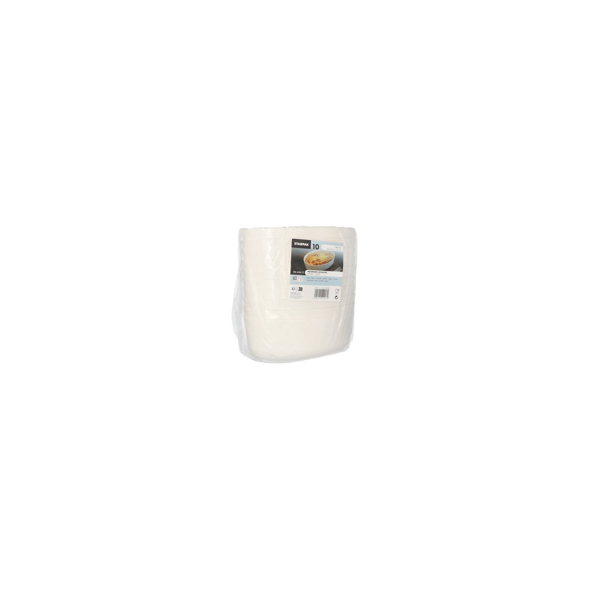 Mehrweg-Schalen oval 2400 ml 9,1 cm x 16,5 cm x 26 cm weiss "Cella" Mehrweg-Schalen oval 2400 ml 9,1 cm x 16,5 cm x 26 cm weiss "Cella"