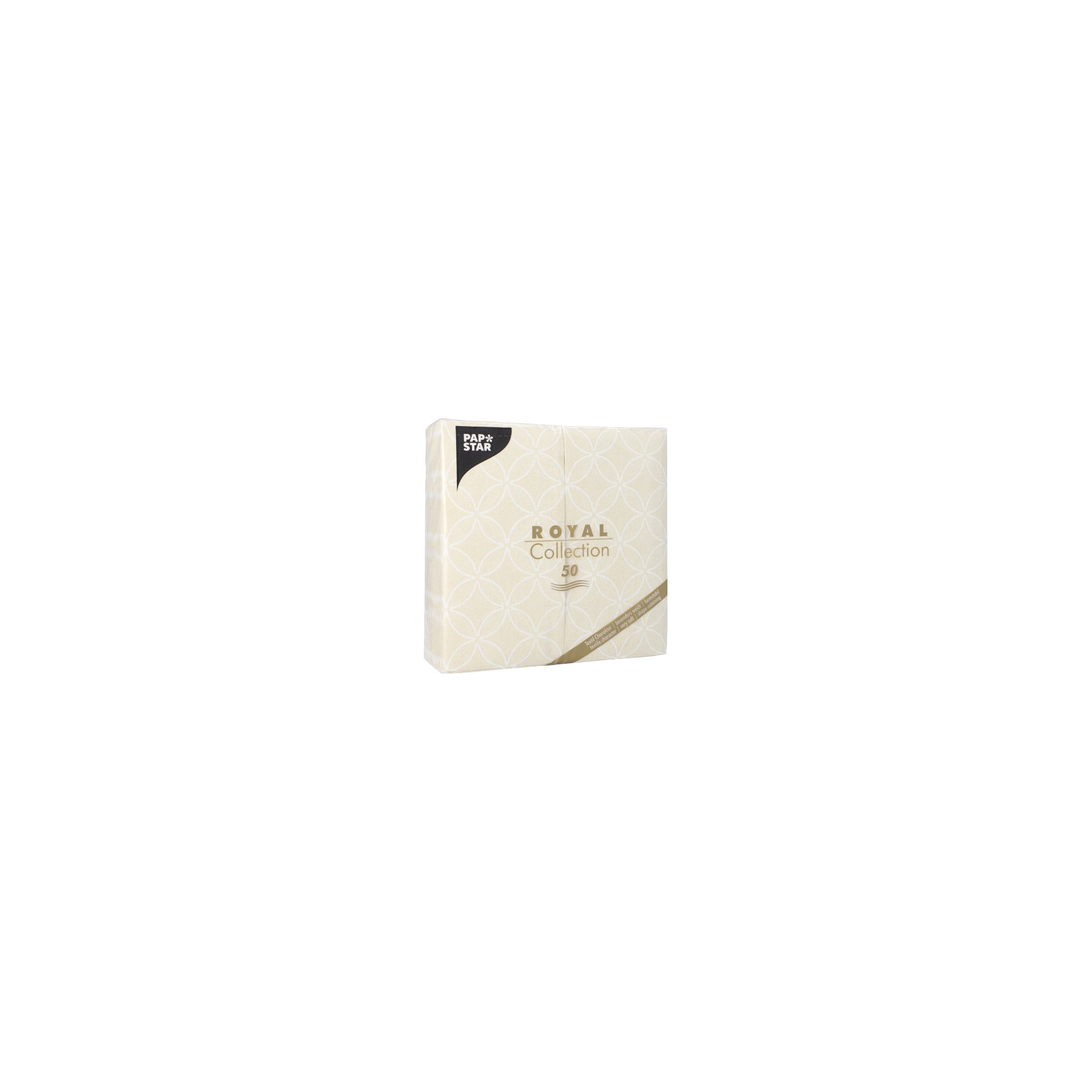 Servietten "ROYAL Collection" 1/8-Falz 40 cm x 40 cm champagner "Circle Flowers" Servietten "ROYAL Collection" 1/8-Falz 40 cm x 40 cm champagner "Circle Flowers"