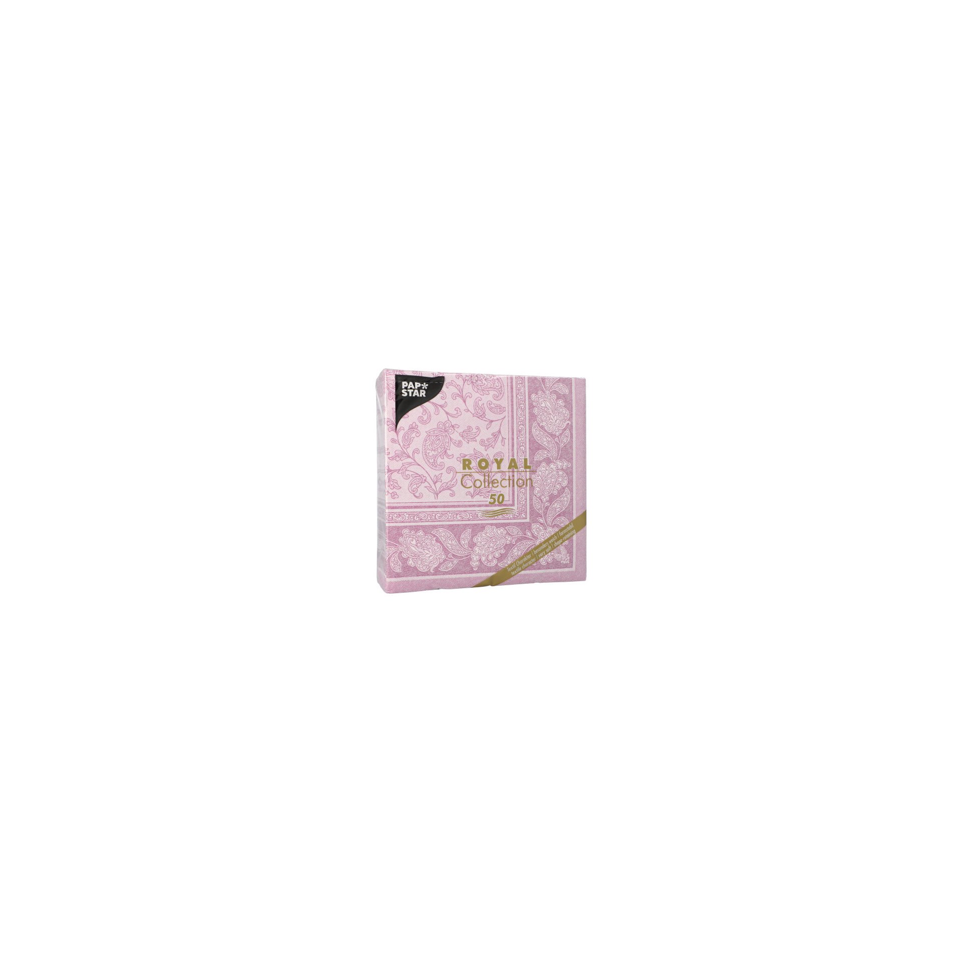 Servietten "ROYAL Collection" 1/4-Falz 40 cm x 40 cm lila "Ornaments"
