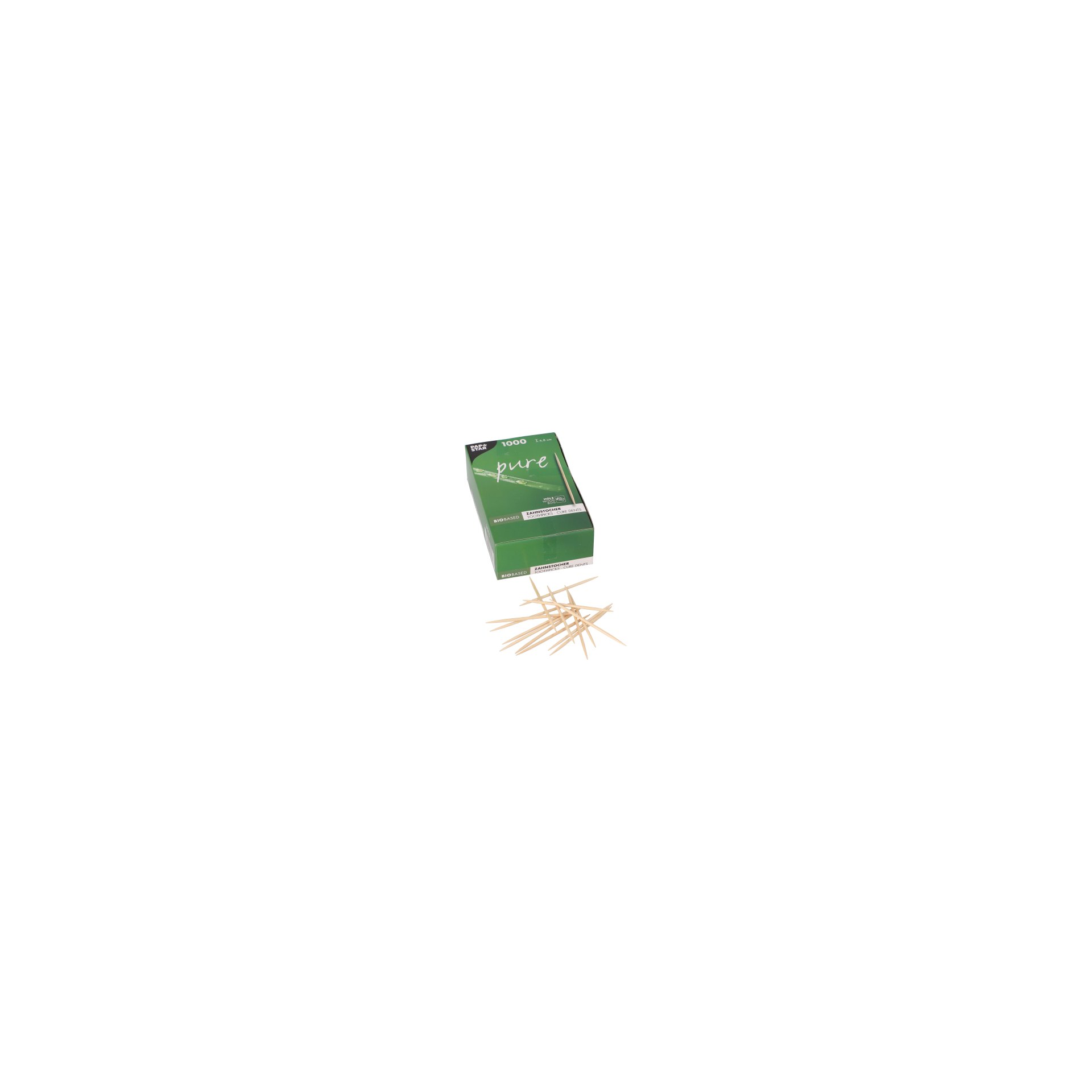 Zahnstocher, Holz "pure" rund 6,8 cm Zahnstocher, Holz "pure" rund 6,8 cm
