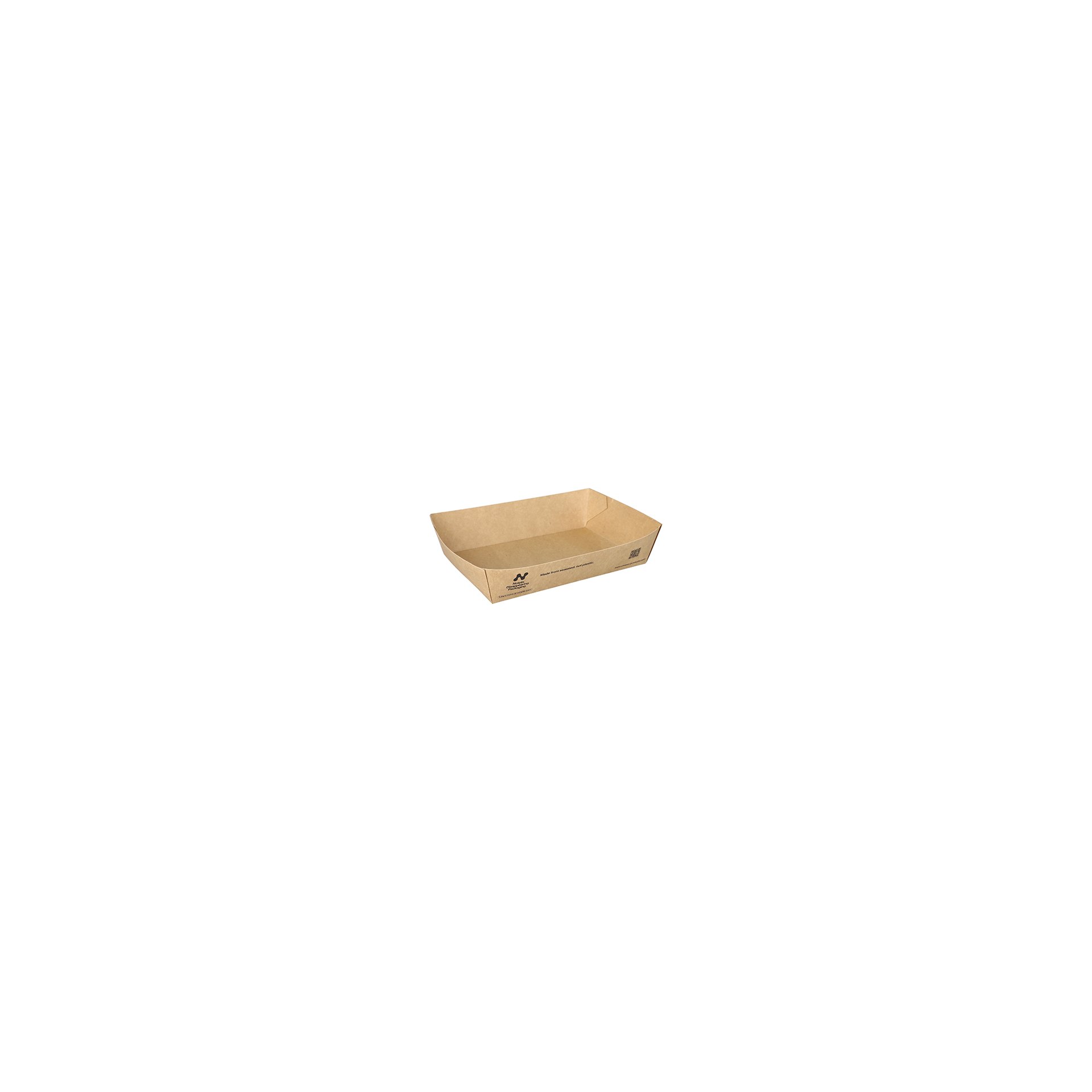 Snacktrays, Pappe "NOTPLA" 4 cm x 11 cm x 16 cm braun