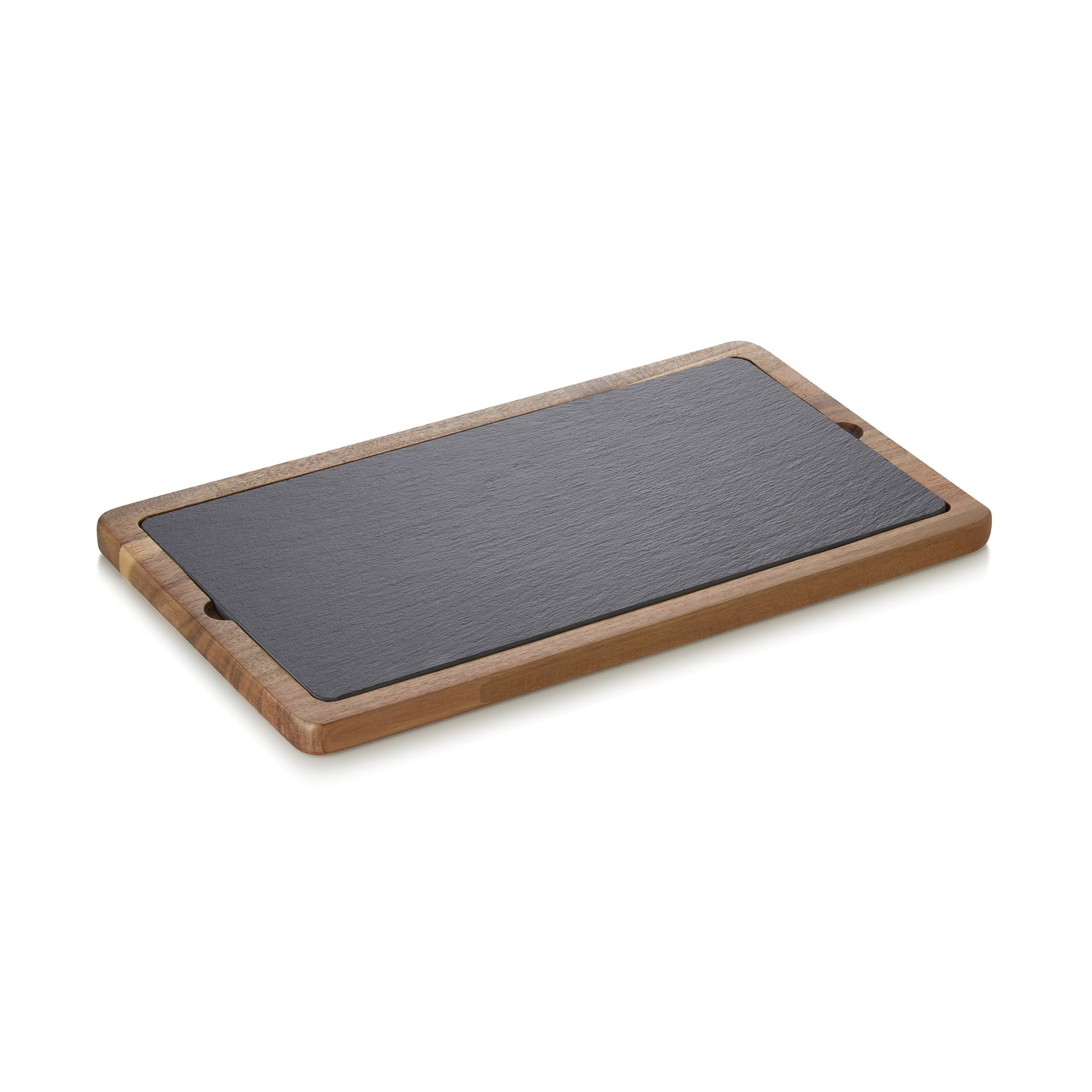 Servierbrett SLATE & SERVE, 35 x 20 x 1,5 cm, Akazienholz, Naturschiefer Servierbrett SLATE & SERVE, 35 x 20 x 1,5 cm, Akazienholz, Naturschiefer