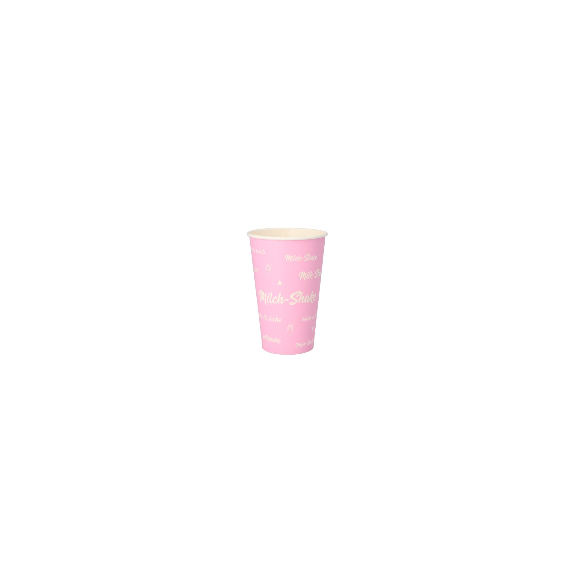Shake-Becher, Pappe 0,4 l Ø 9 cm · 13,9 cm "Milk-Shake"