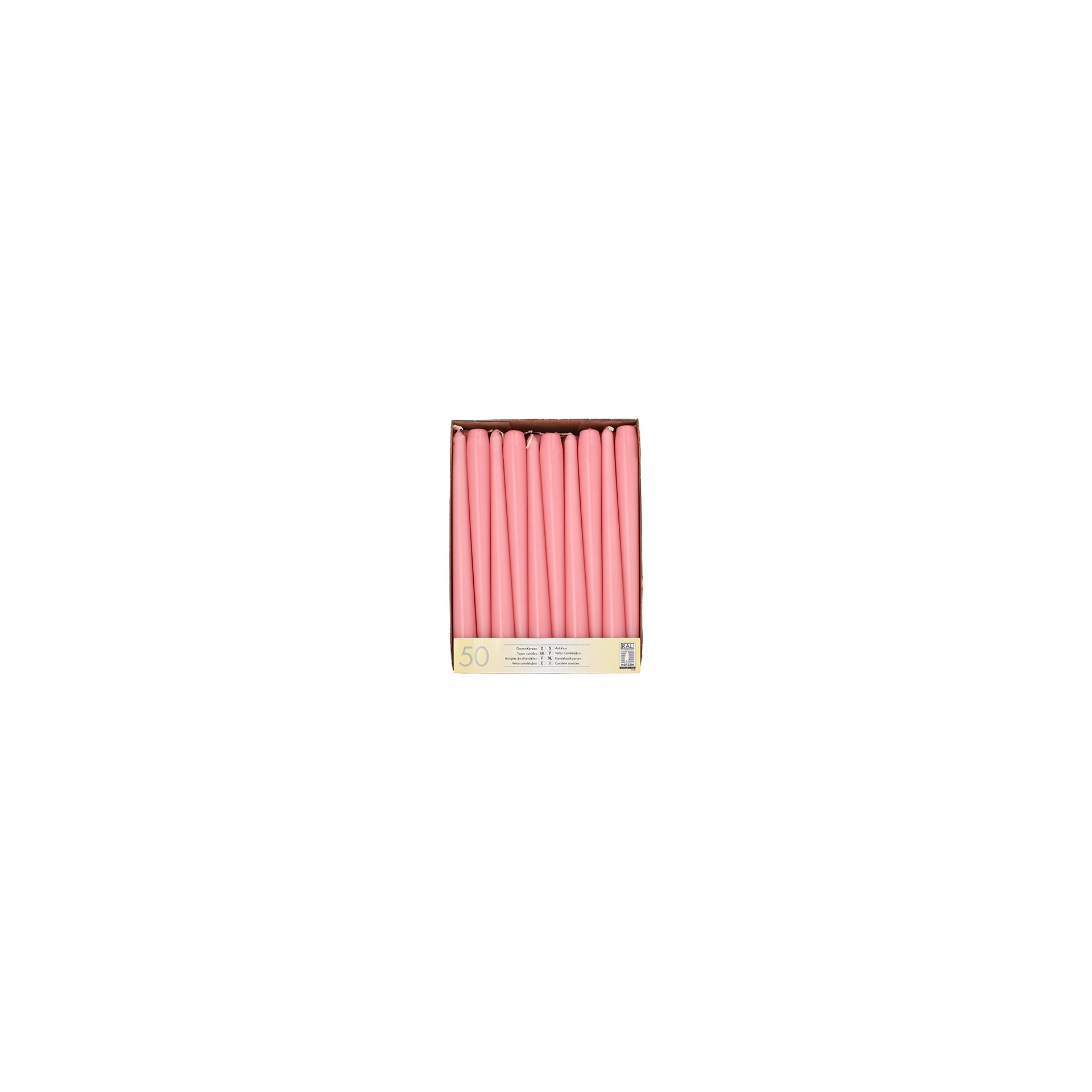Leuchterkerzen Ø 2,2 cm · 25 cm rosa