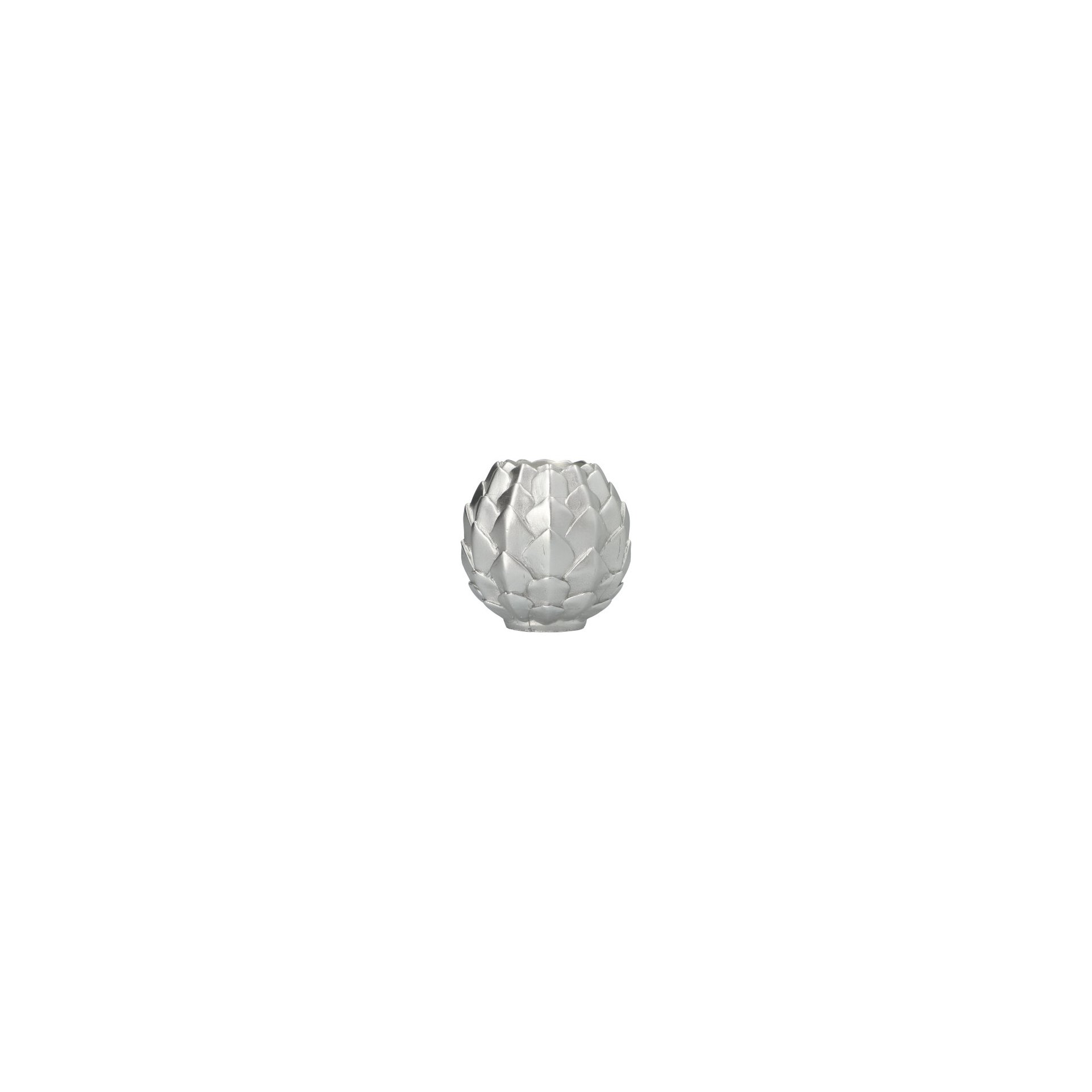 Kugelkerze Ø 10 cm silber "Pine Cone" Kugelkerze Ø 10 cm silber "Pine Cone"