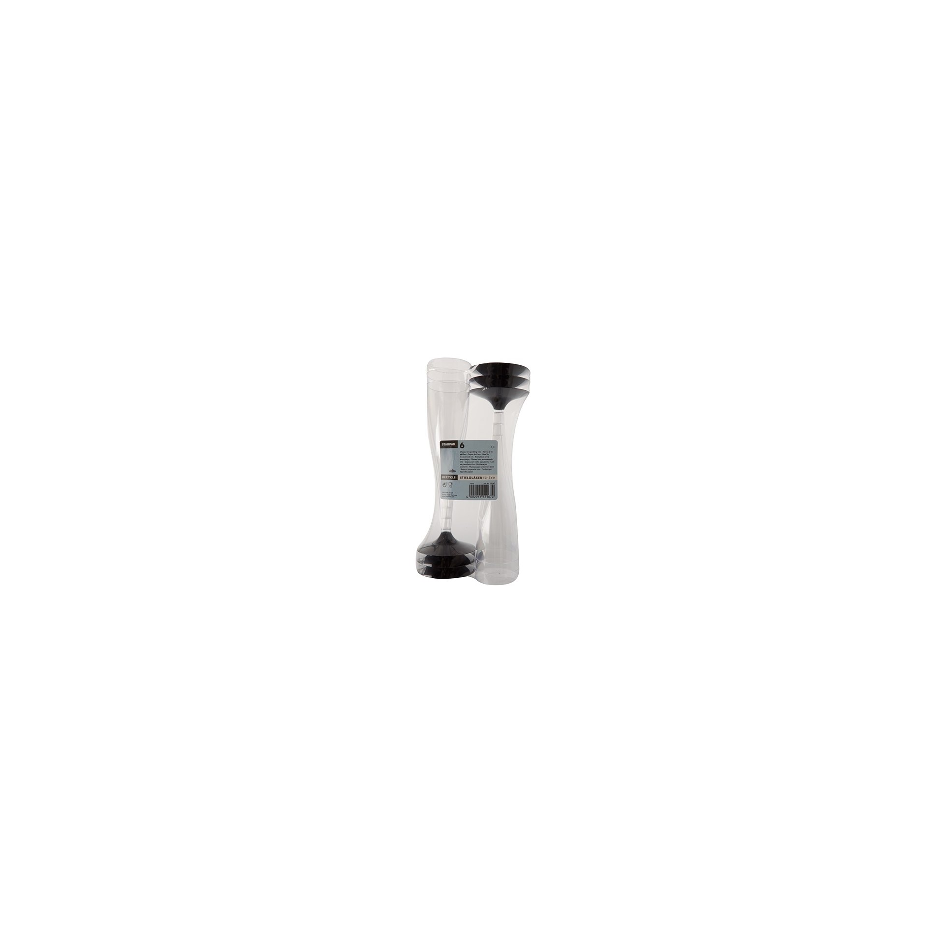 Stiel-Gläser für Sekt, PS 0,1 l Ø 5 cm · 17,5 cm glasklar