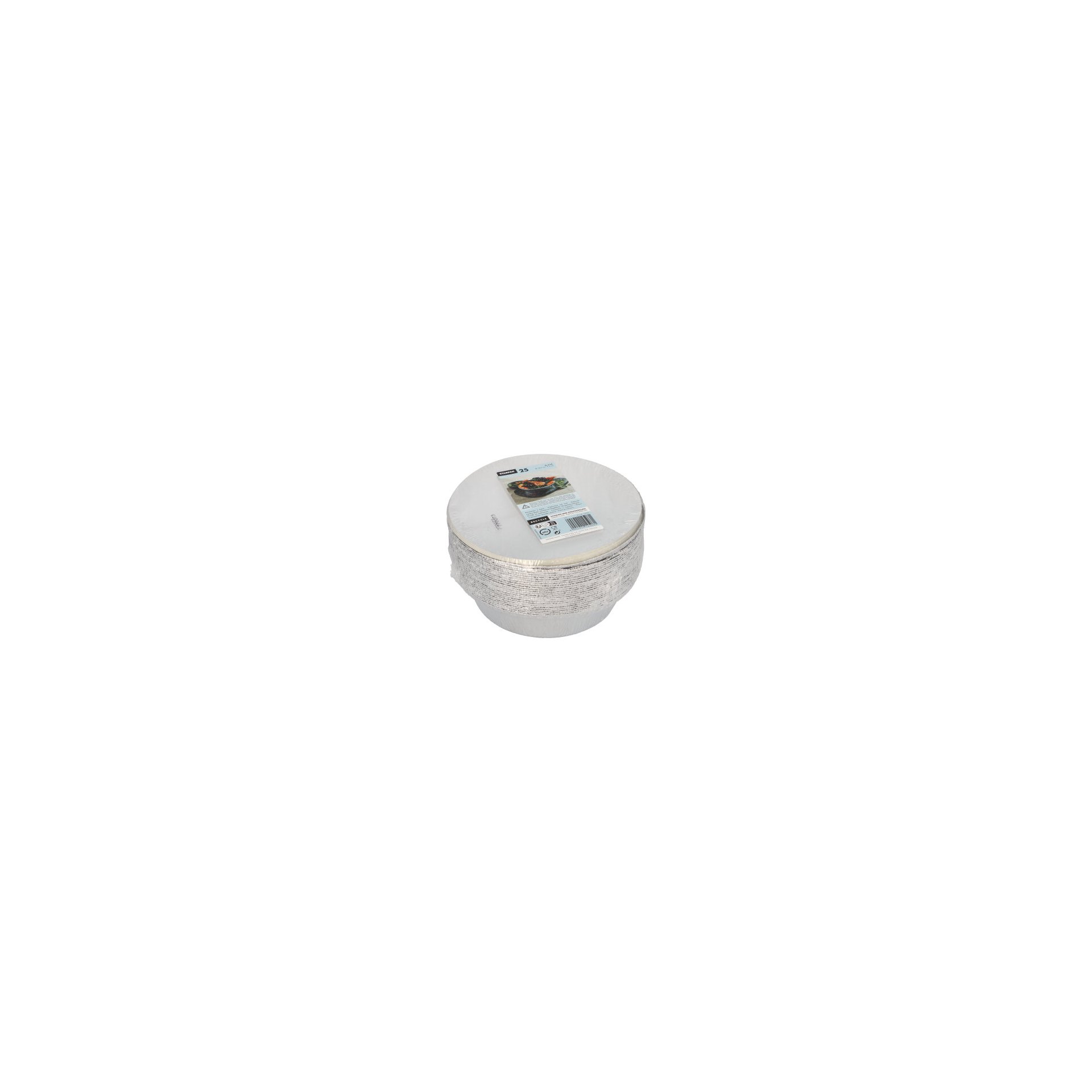 Schalen, Alu + Einlegedeckel, PP-beschichtet rund 0,77 l Ø 18,2 cm · 4 cm Schalen, Alu + Einlegedeckel, PP-beschichtet rund 0,77 l Ø 18,2 cm · 4 cm