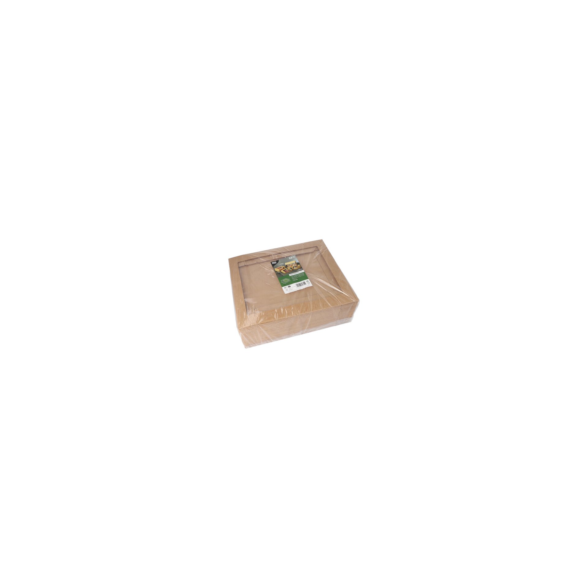 Tortenkartons mit Deckel eckig 5,5 cm x 30 cm x 30 cm mit Sichtfenster aus PLA
