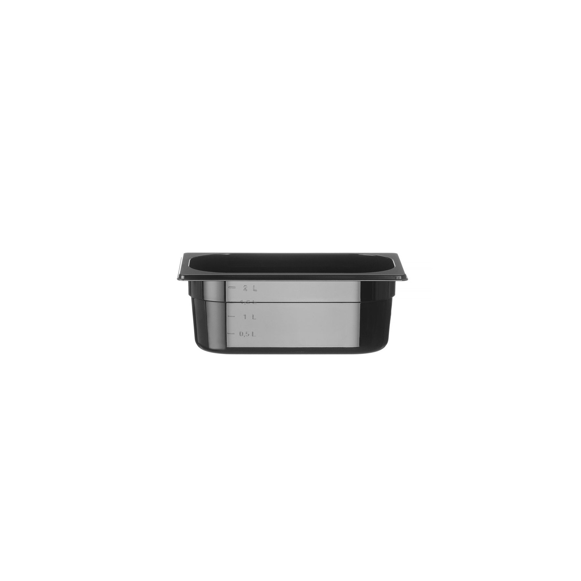 Gastronorm-Behälter 1/4, Profi Line, GN 1/4, 2,8L, Schwarz, 265x162x(H)100mm