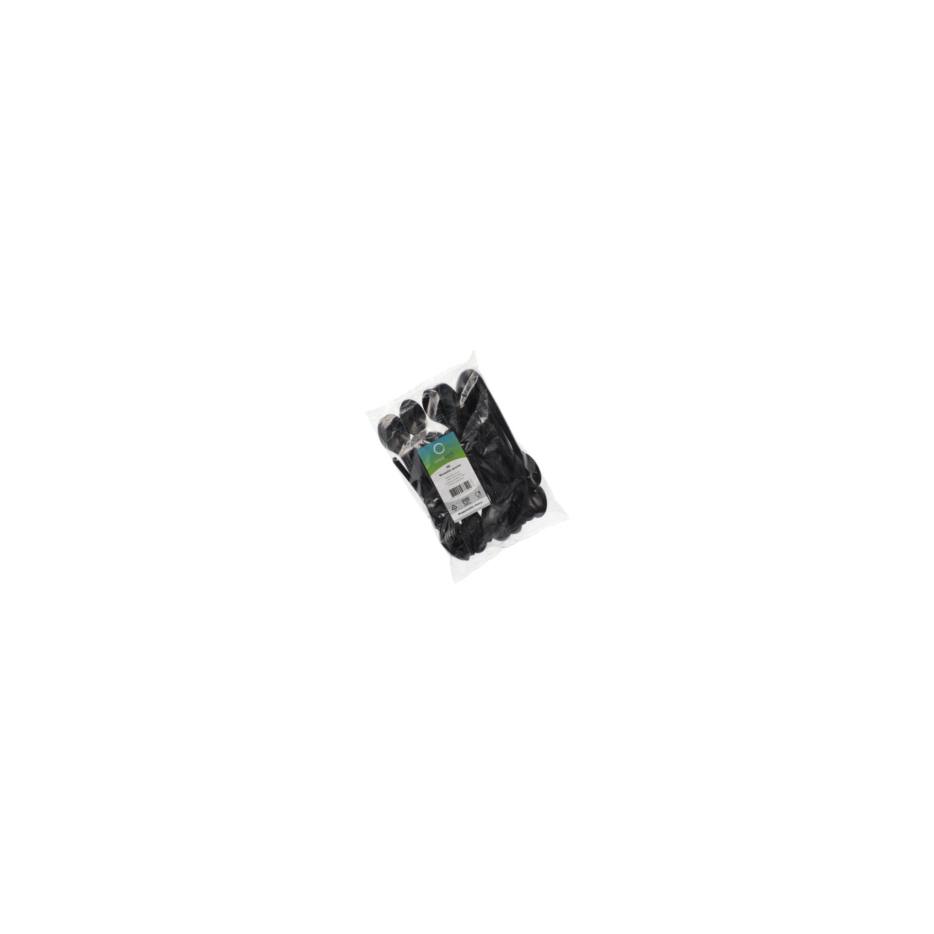 "Circulware" Mehrweg-Löffel PP-MF 18,5 cm schwarz extra stabil "Circulware" Mehrweg-Löffel PP-MF 18,5 cm schwarz extra stabil