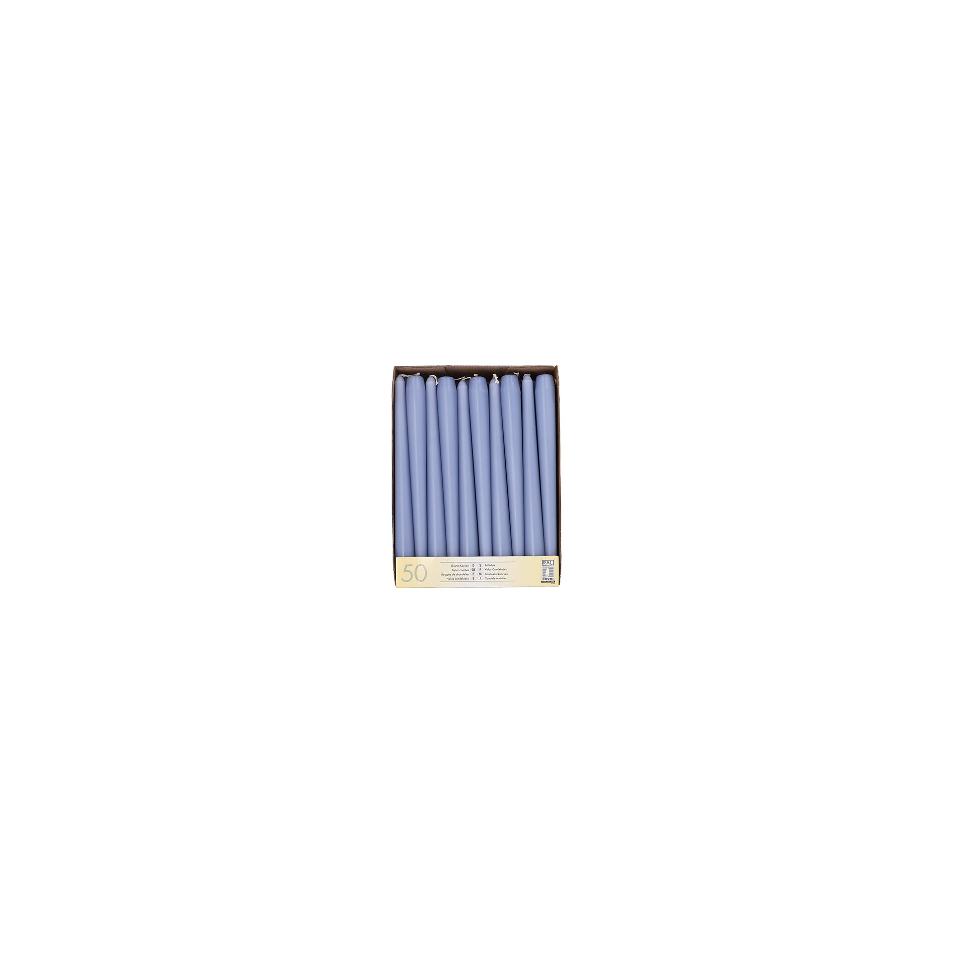 Leuchterkerzen Ø 2,2 cm · 25 cm soda blau Leuchterkerzen Ø 2,2 cm · 25 cm soda blau