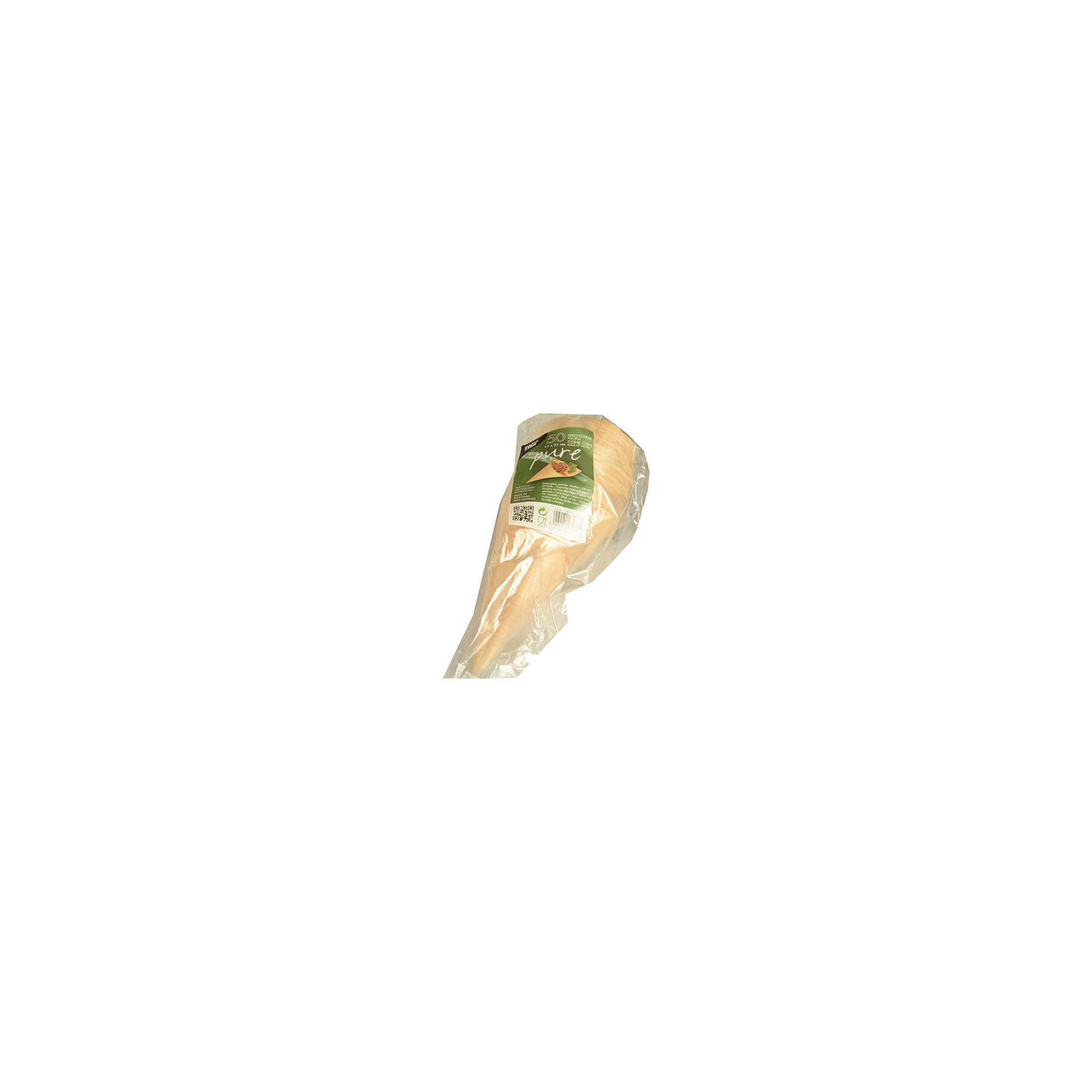 Fingerfood - Spitztüten, Holz "pure" Ø 11 cm · 21 cm