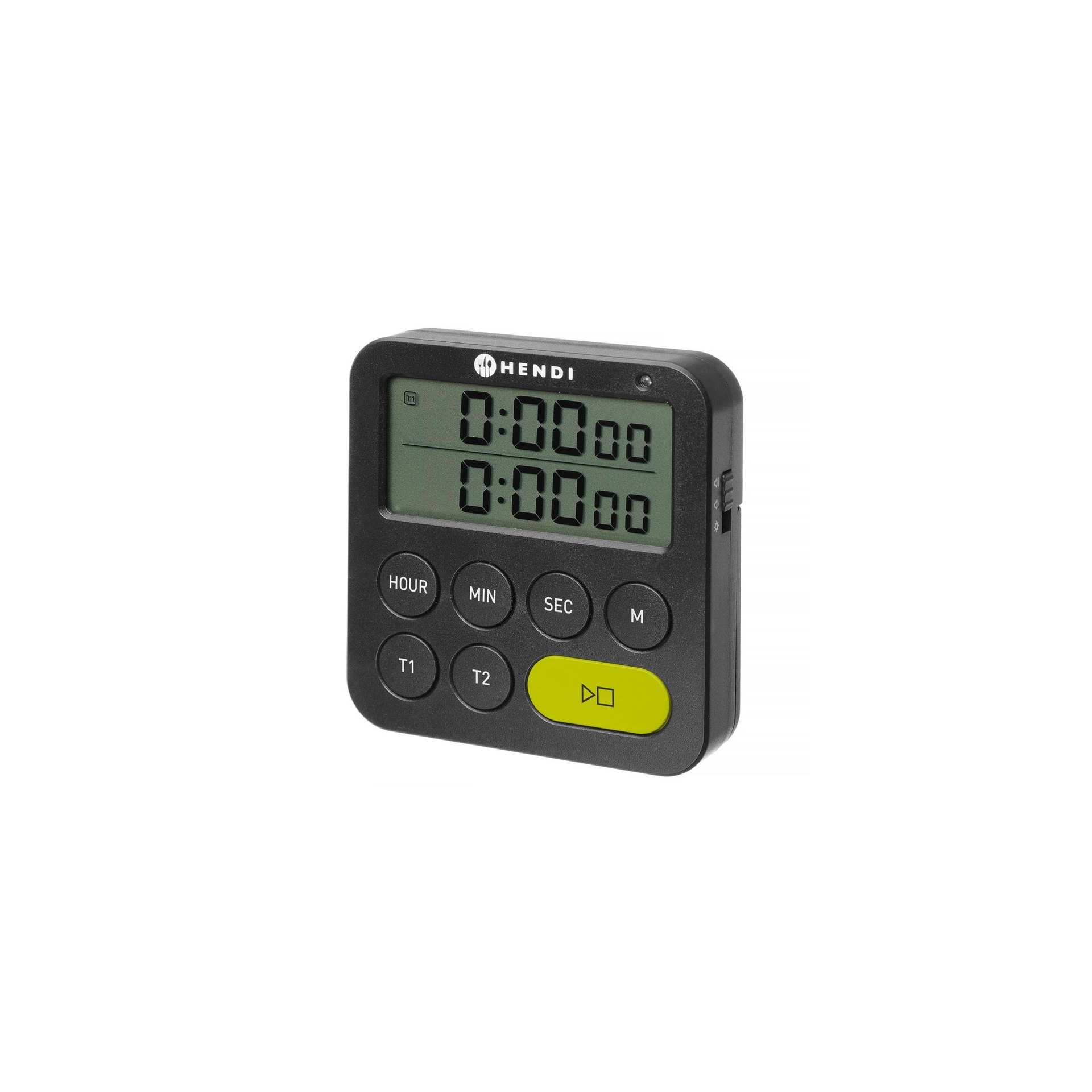Timer, doppelt, Schwarz, 82x20x(H)86mm