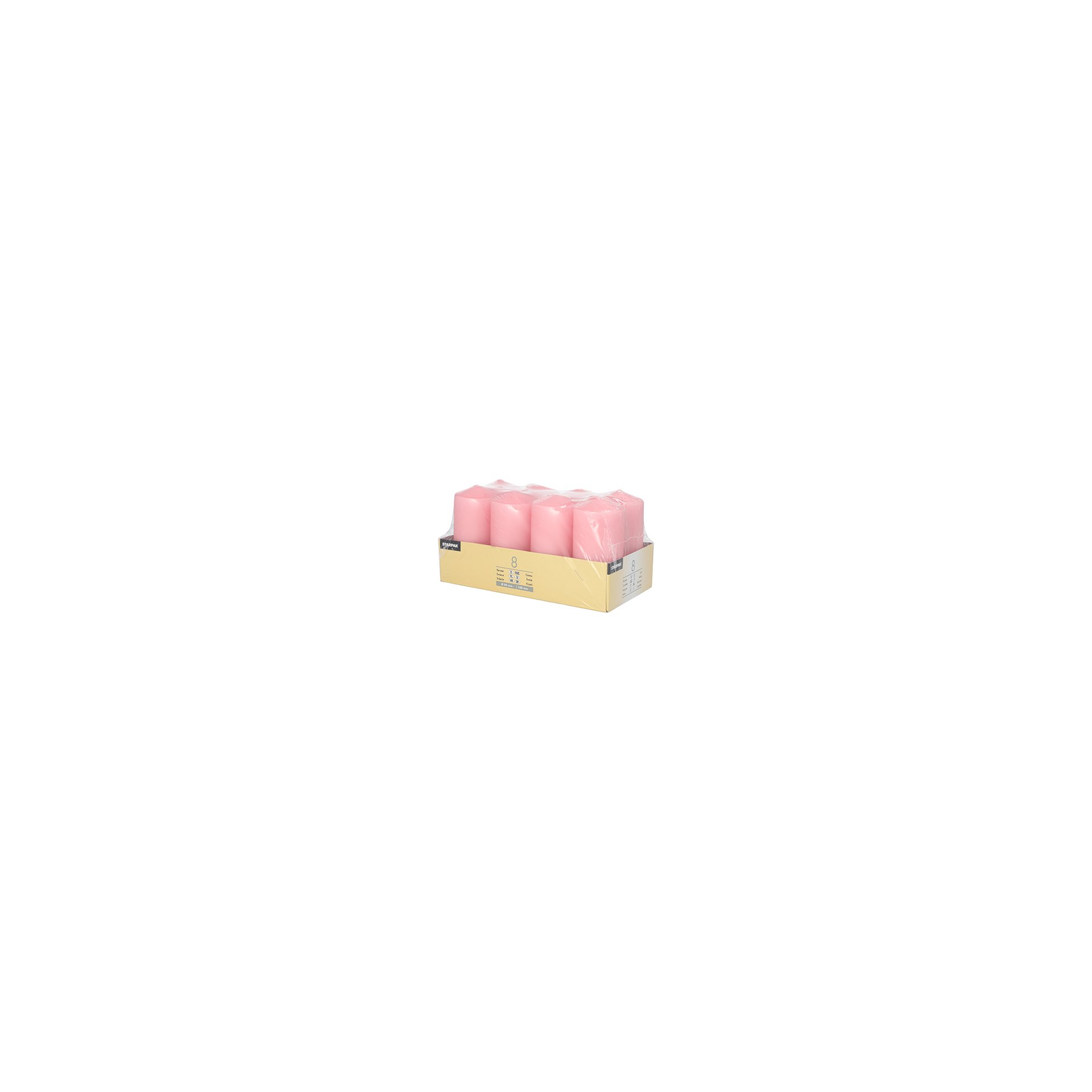 Stumpenkerzen Ø 50 mm · 100 mm altrosa