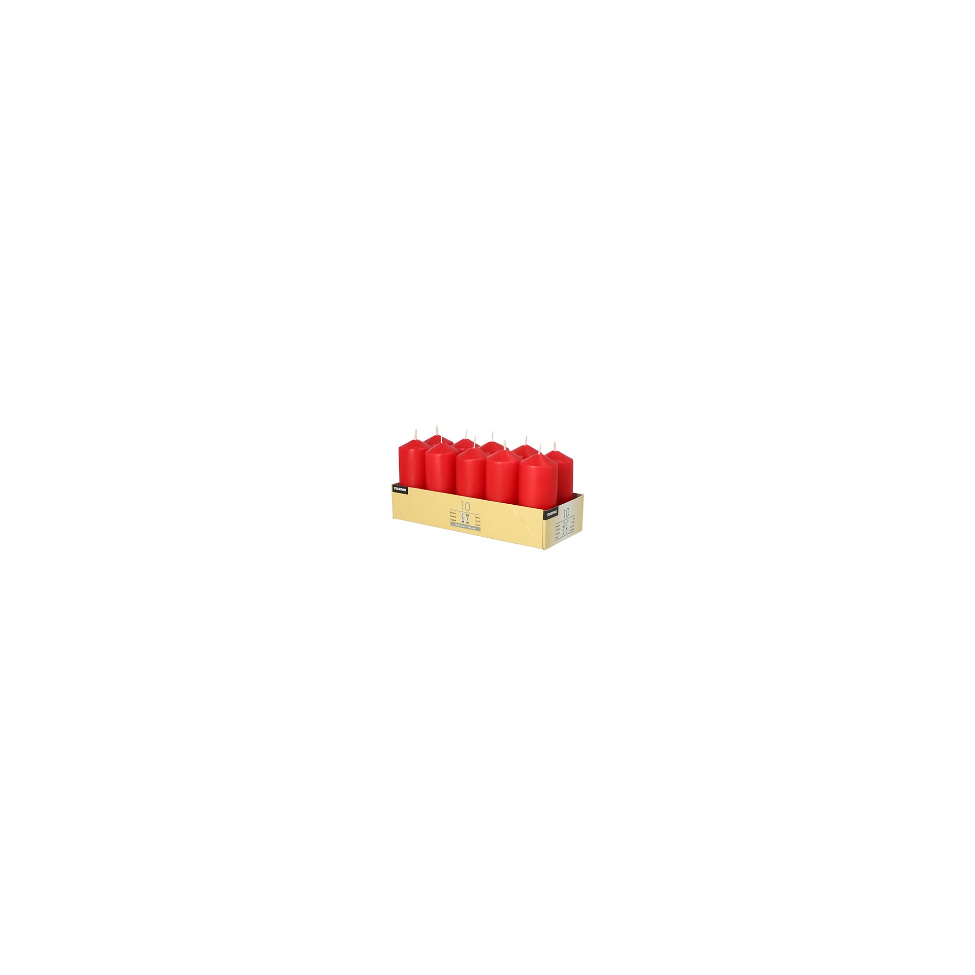 Stumpenkerzen Ø 40 mm · 90 mm rot