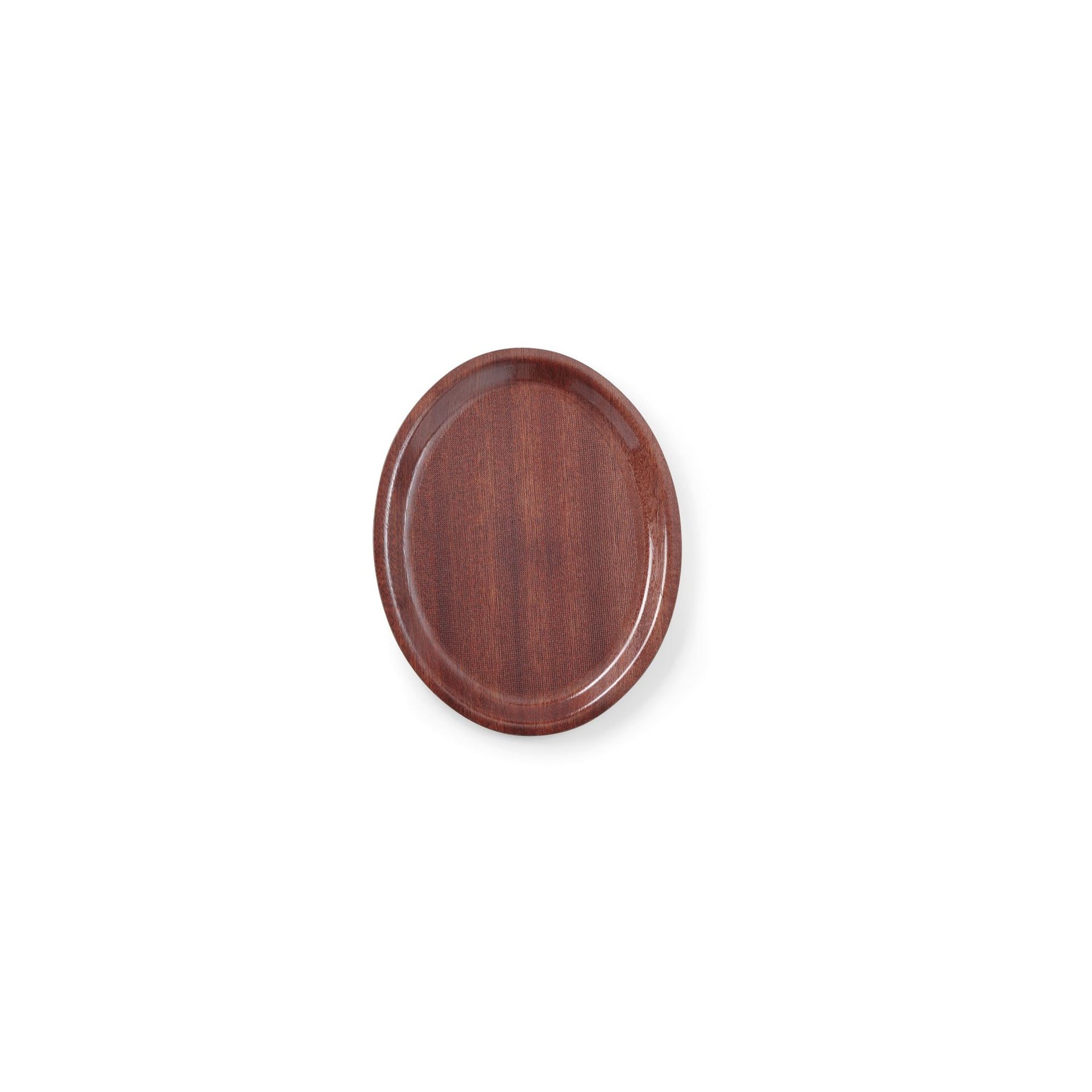 Serviertablett in Holzoptik, oval, AmerBox, Mahagoni, 200x265mm Serviertablett in Holzoptik, oval, AmerBox, Mahagoni, 200x265mm