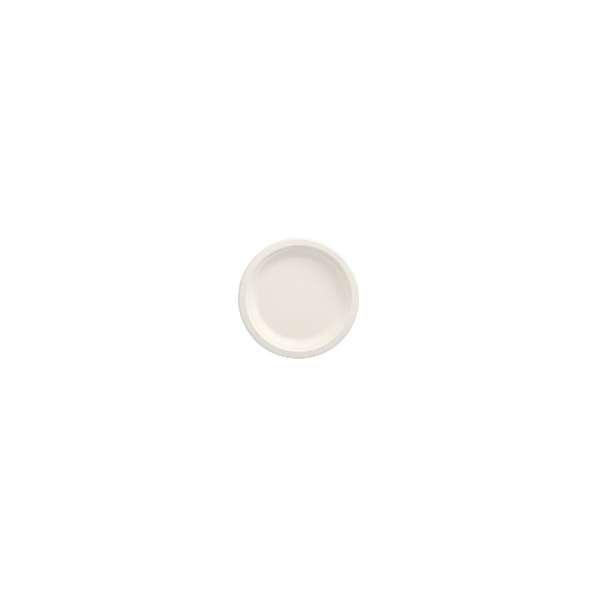 Teller, Zuckerrohr "pure" ungeteilt Ø 18 cm · 2 cm weiss Teller, Zuckerrohr "pure" ungeteilt Ø 18 cm · 2 cm weiss