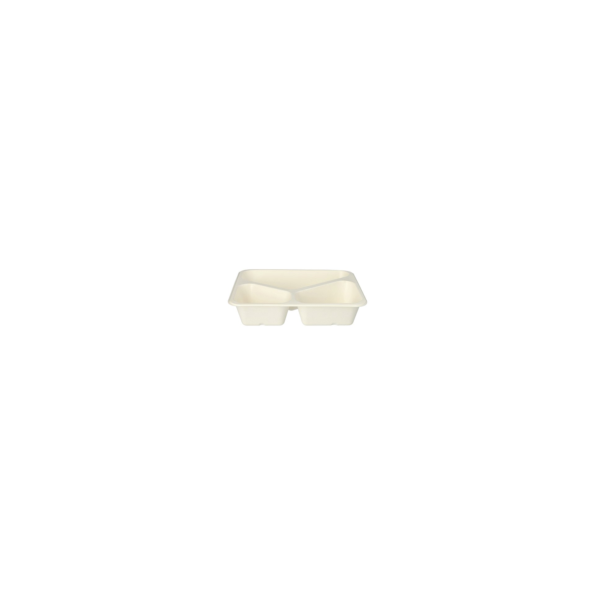 Siegelschalen Zuckerrohr 3-geteilt 1000 ml 4,9 cm x 22,7 cm x 17,8 cm weiss Siegelschalen Zuckerrohr 3-geteilt 1000 ml 4,9 cm x 22,7 cm x 17,8 cm weiss